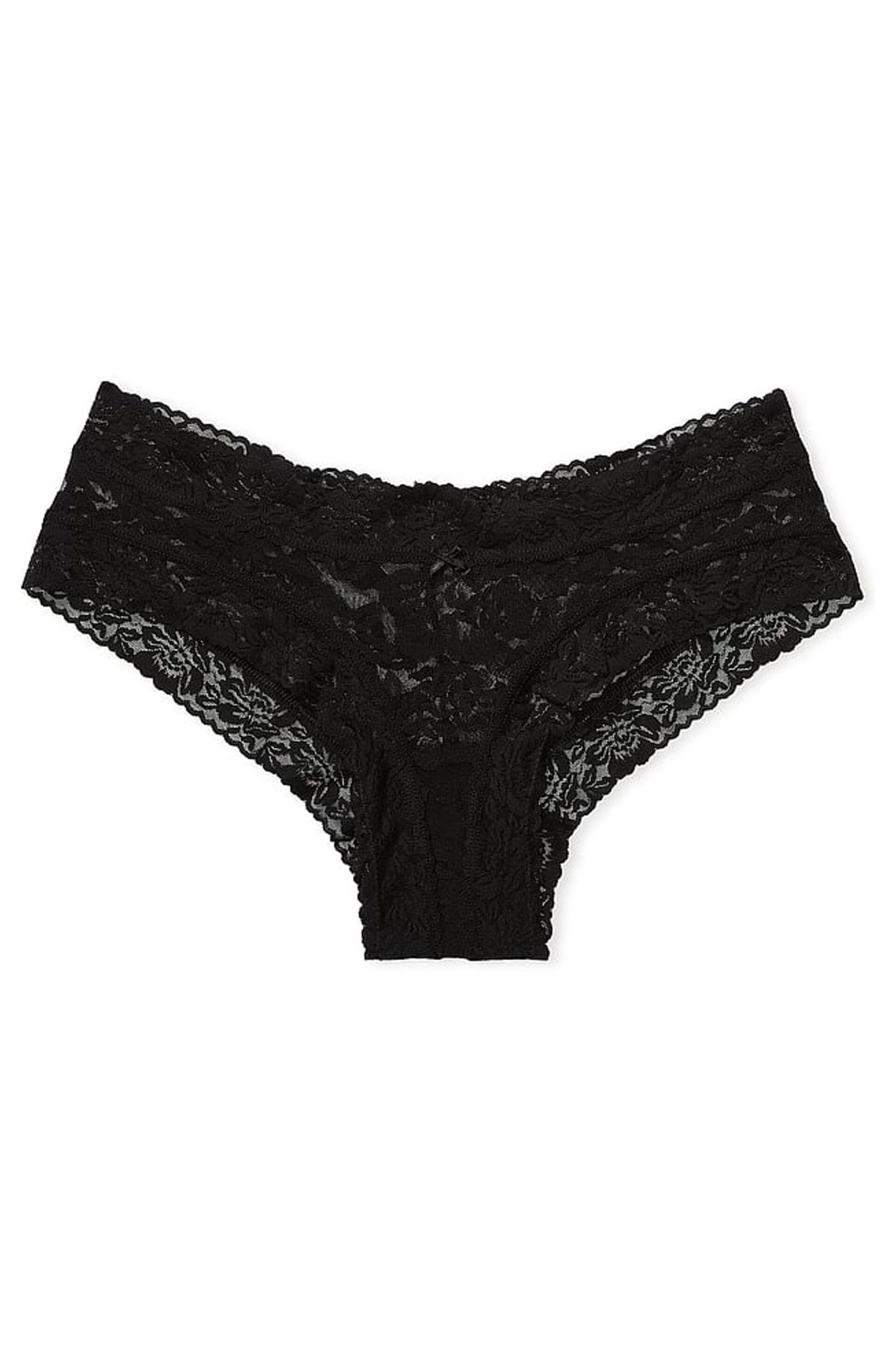Victoria's Secret Black Roses Cheeky Lace Knickers - Image 3 of 3