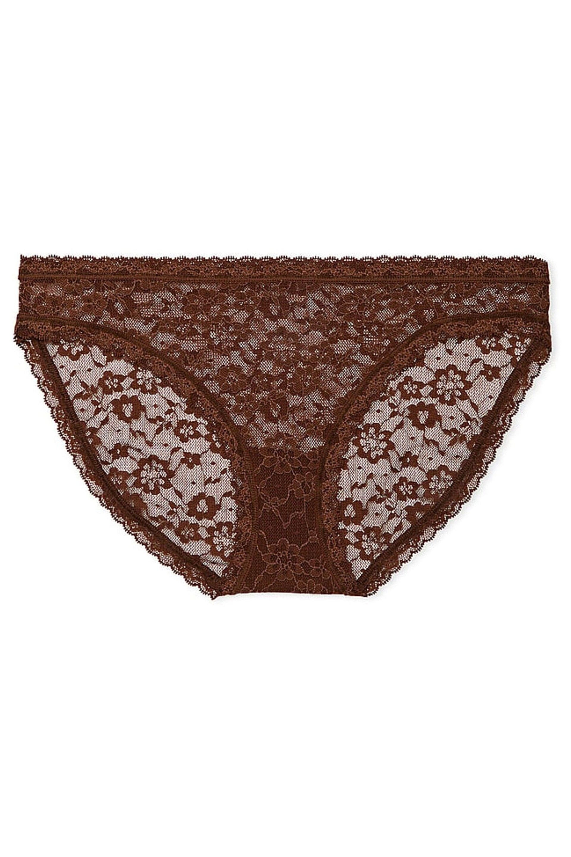 Victoria's Secret Ganache Brown Bikini Lace Knickers - Image 3 of 3