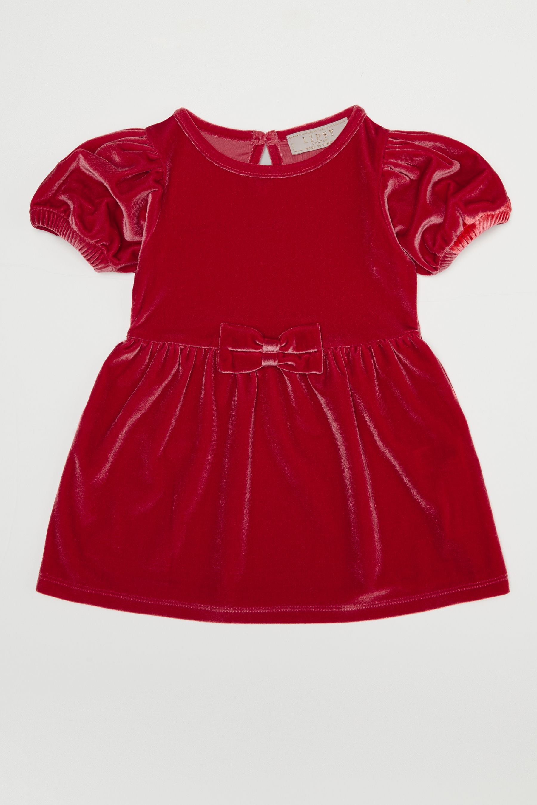Buy Lipsy Red Puff Sleeve Velvet Dress 0 6yrs from Next Luxembourg