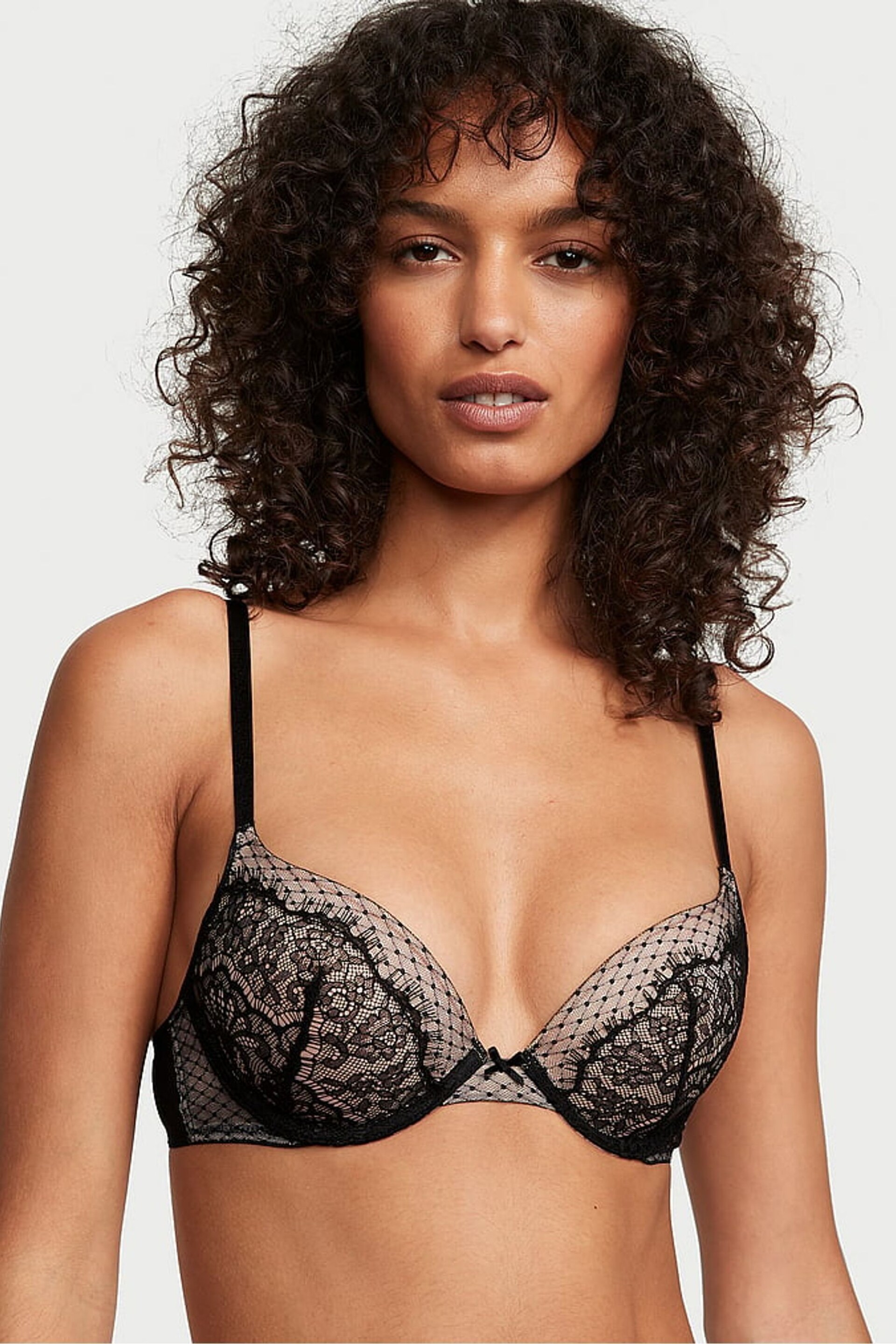 Victoria's Secret Black Lace Full Cup Push Up Bra - Image 1 of 3