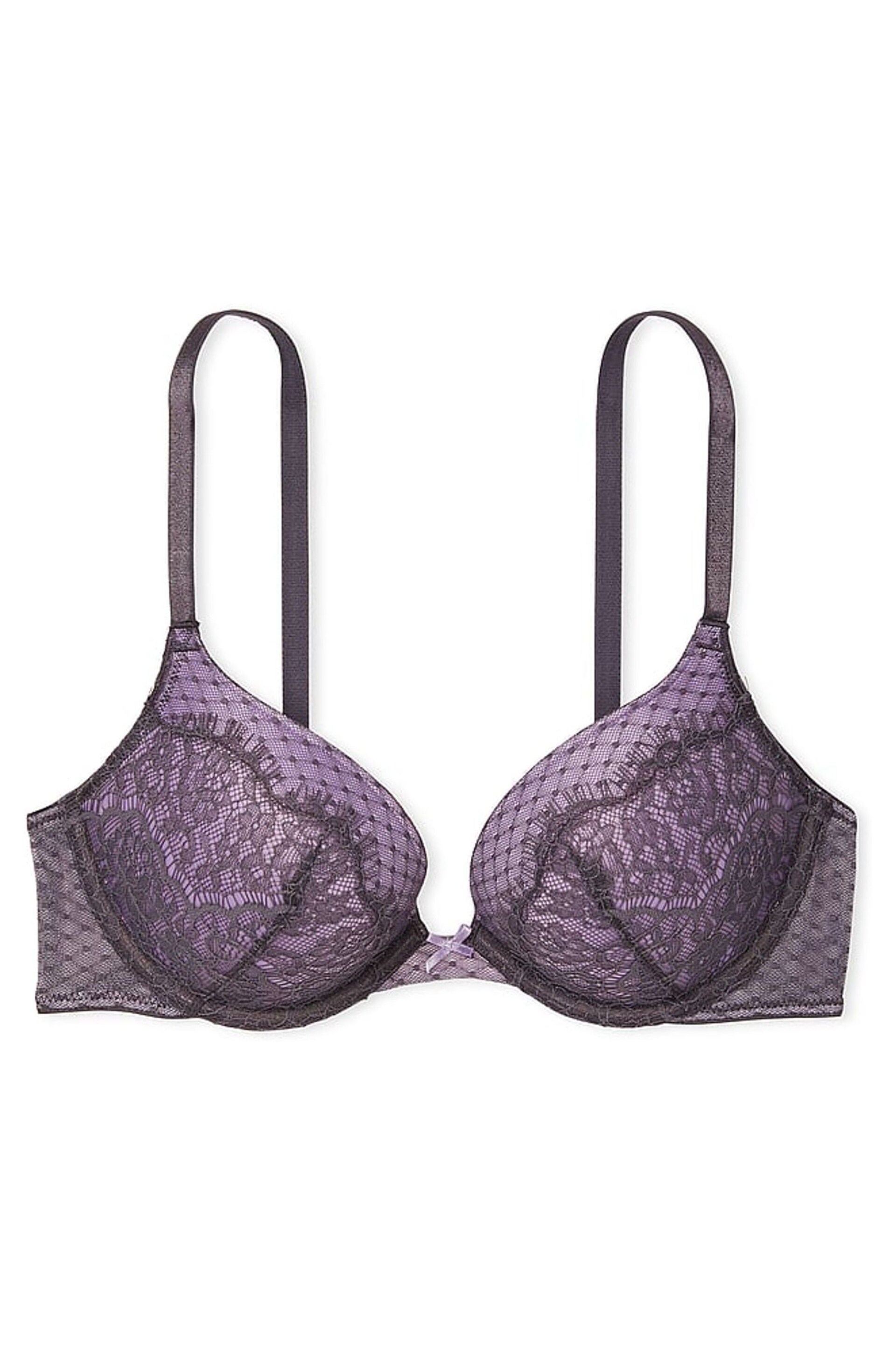 Victoria's Secret Tornado Purple Lace Full Cup Push Up Bra - Image 3 of 3