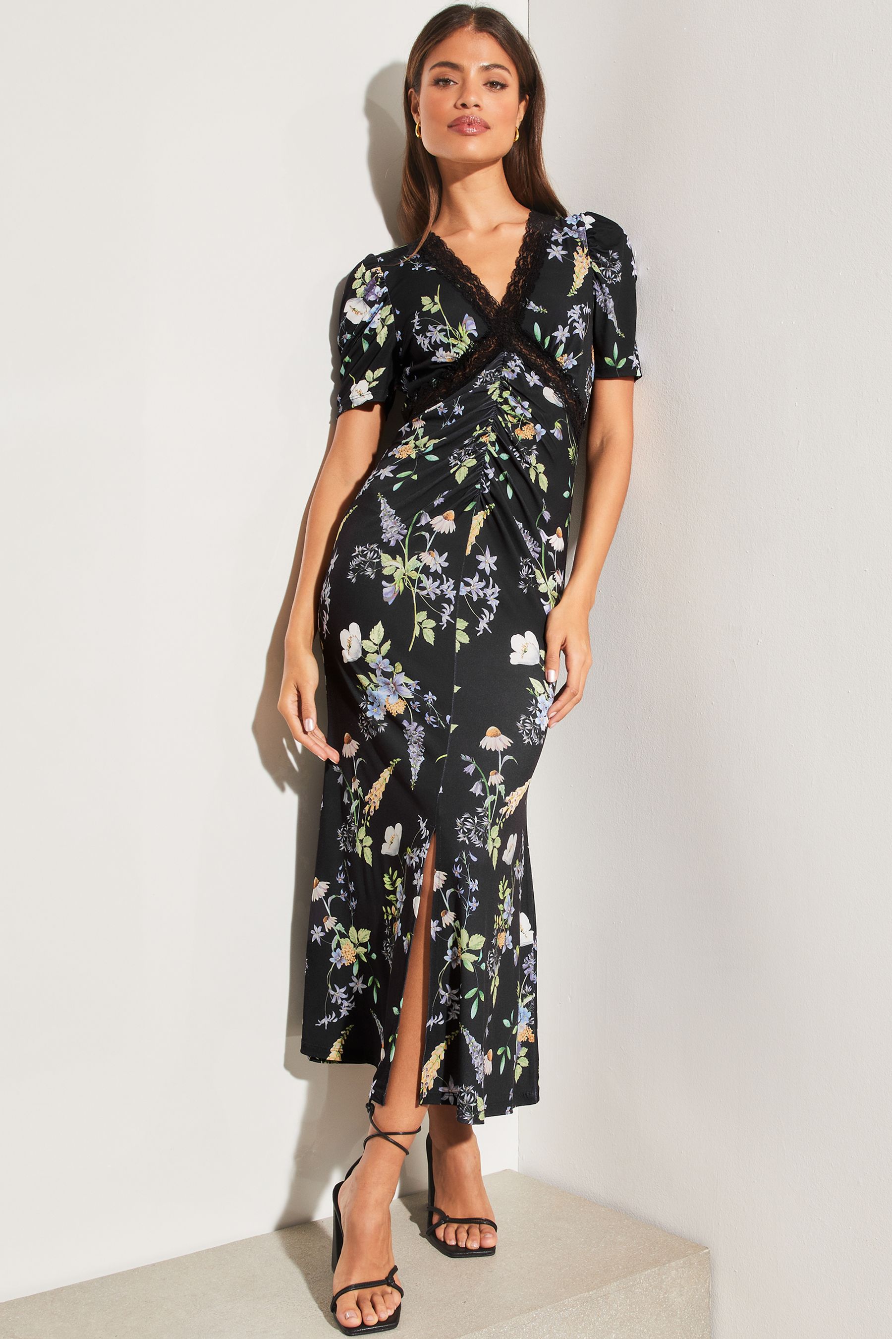 Lipsy black floral dress 2025