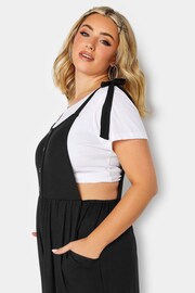 Yours Curve Black Limited Culotte Dungaree - Image 4 of 4