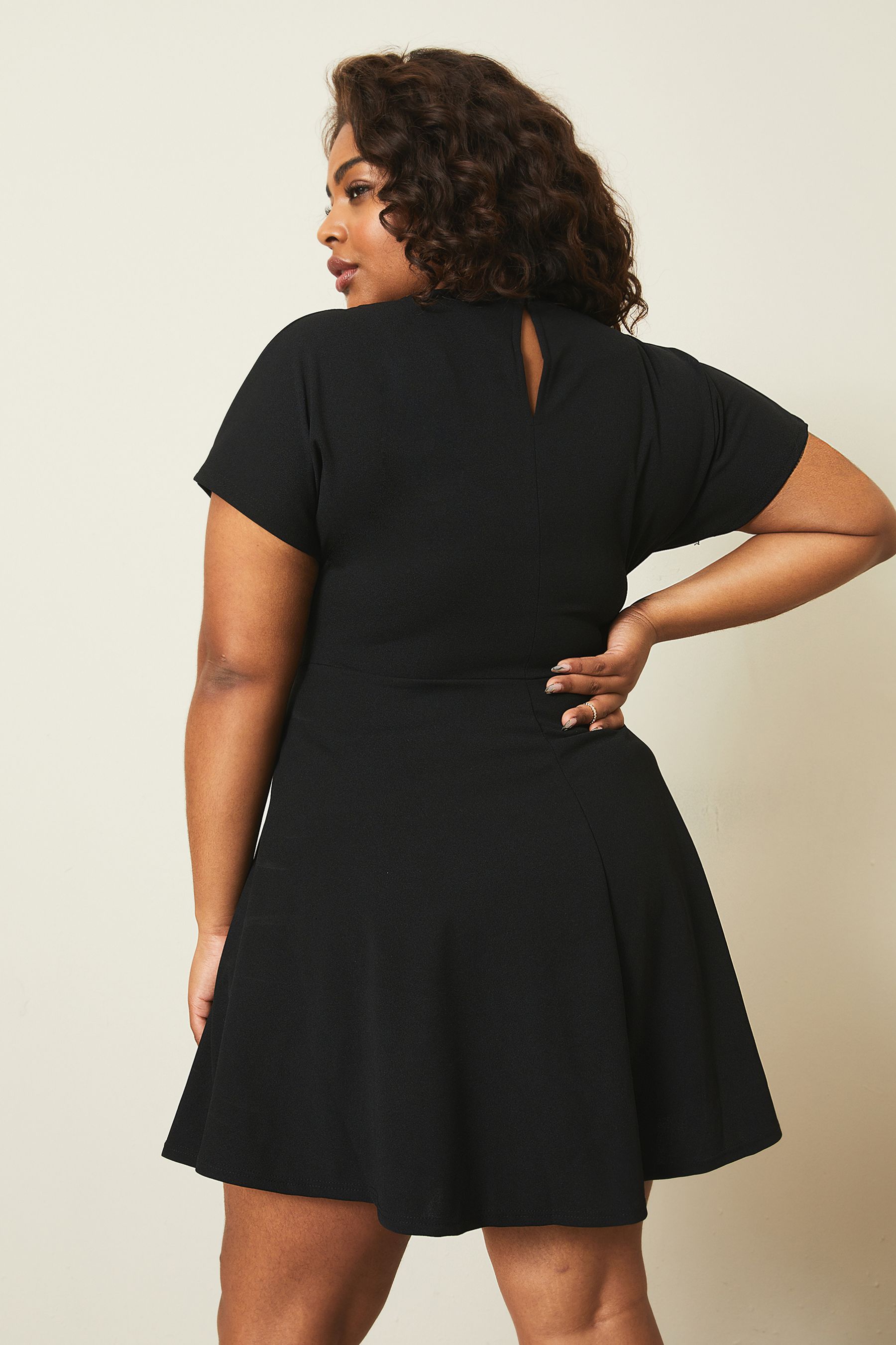 Plus size mini skater dress top