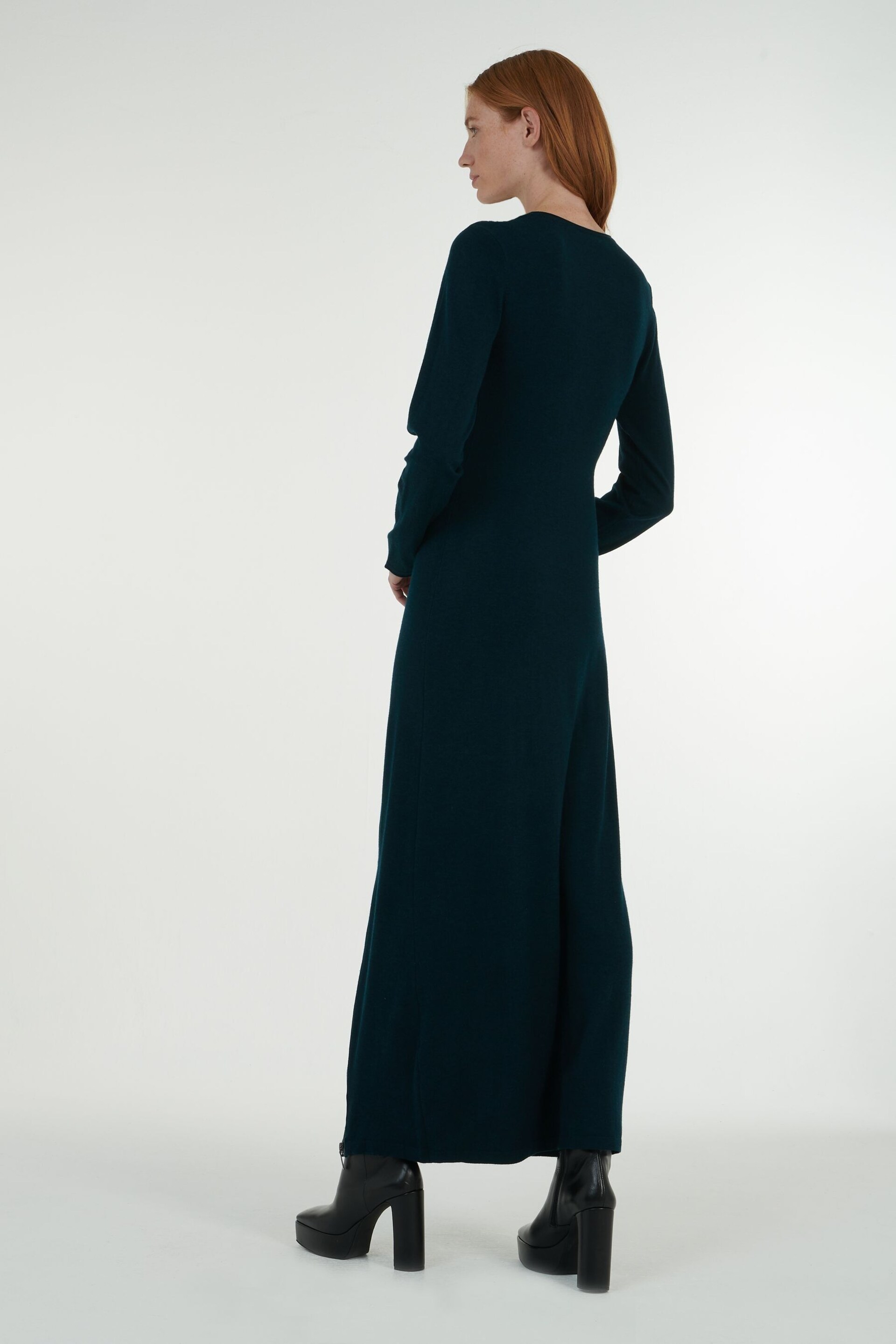 leem Green Full-Length Knitted Dress - Image 4 of 6