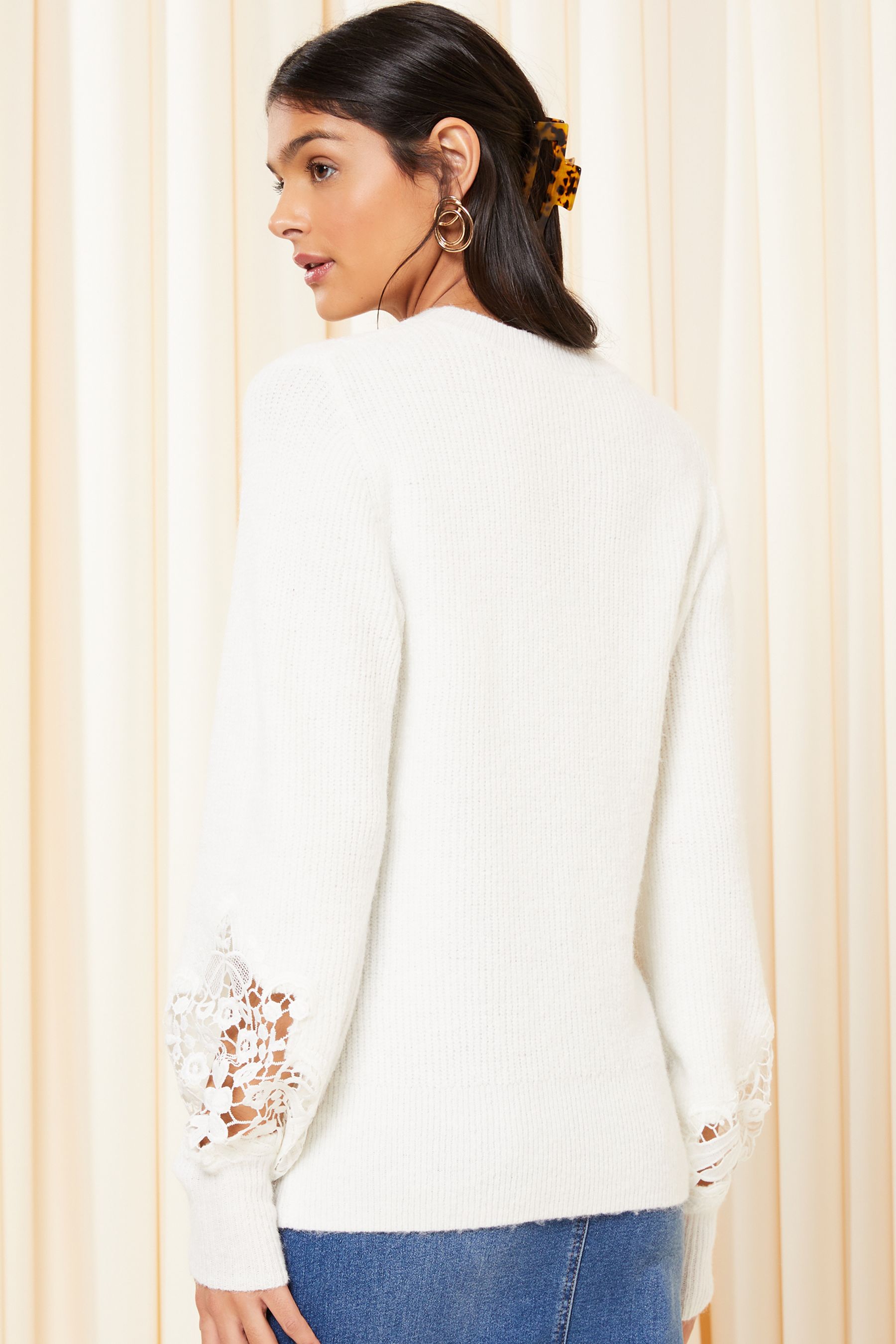 Lace white jumper shop