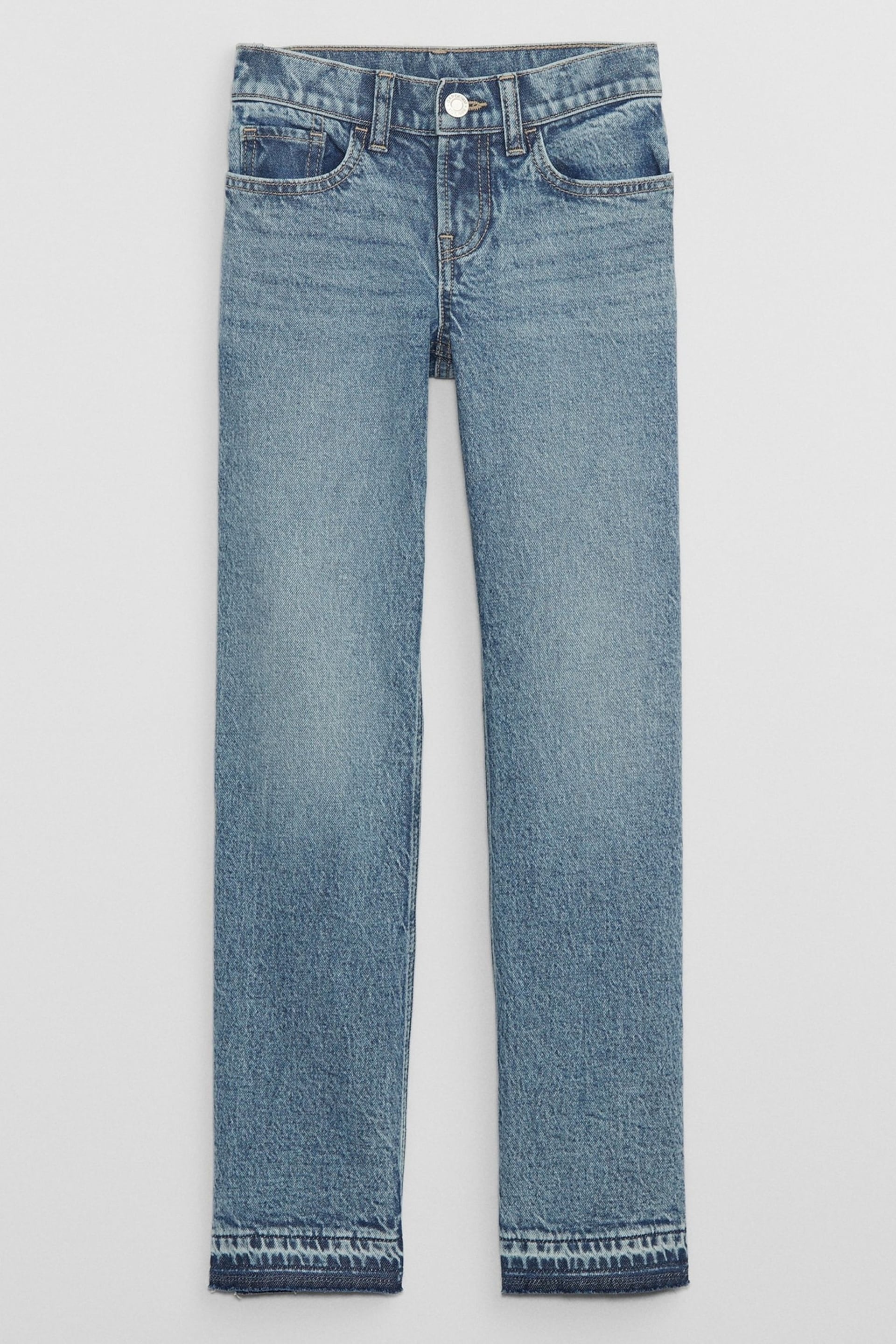 Gap Vintage Wash Blue Mid Rise Straight Washwell Jeans (5-14yrs) - Image 1 of 3