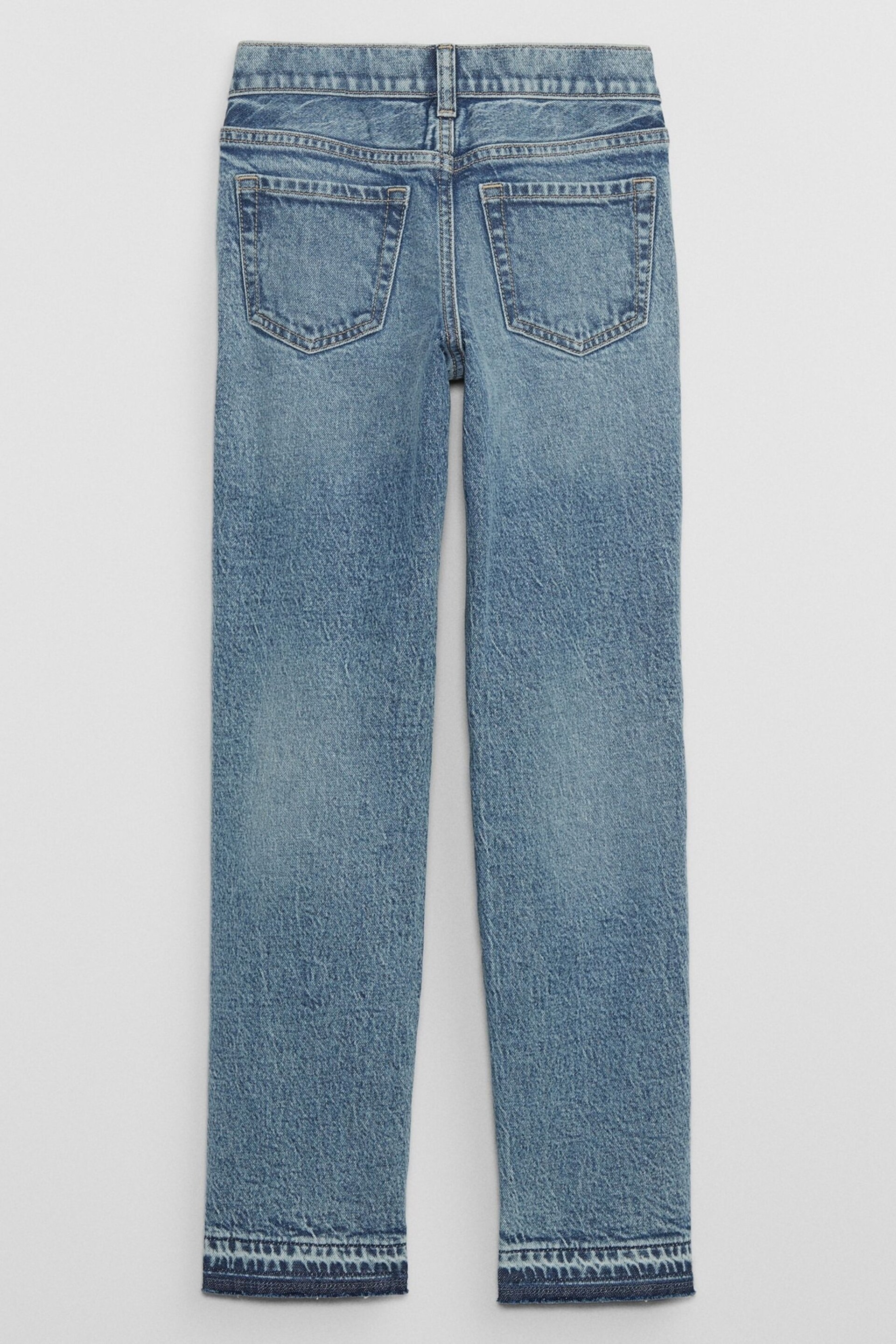 Gap Vintage Wash Blue Mid Rise Straight Washwell Jeans (5-14yrs) - Image 2 of 3