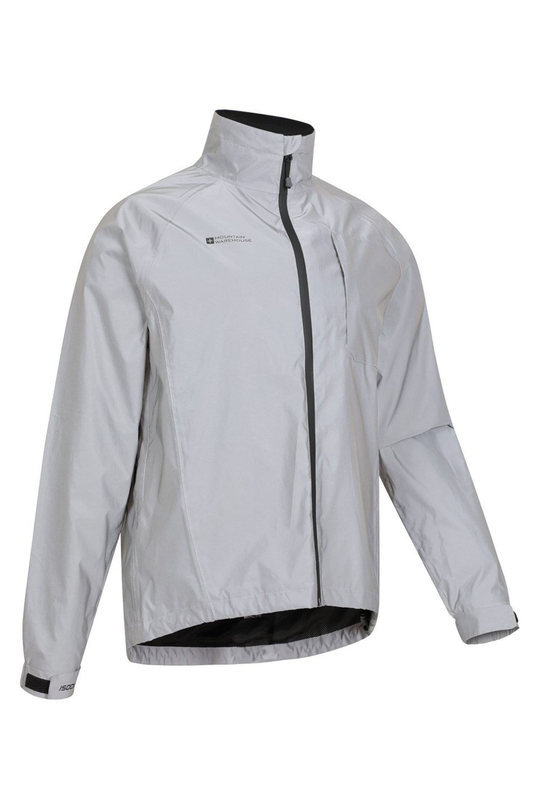 Silver reflective jacket mens top