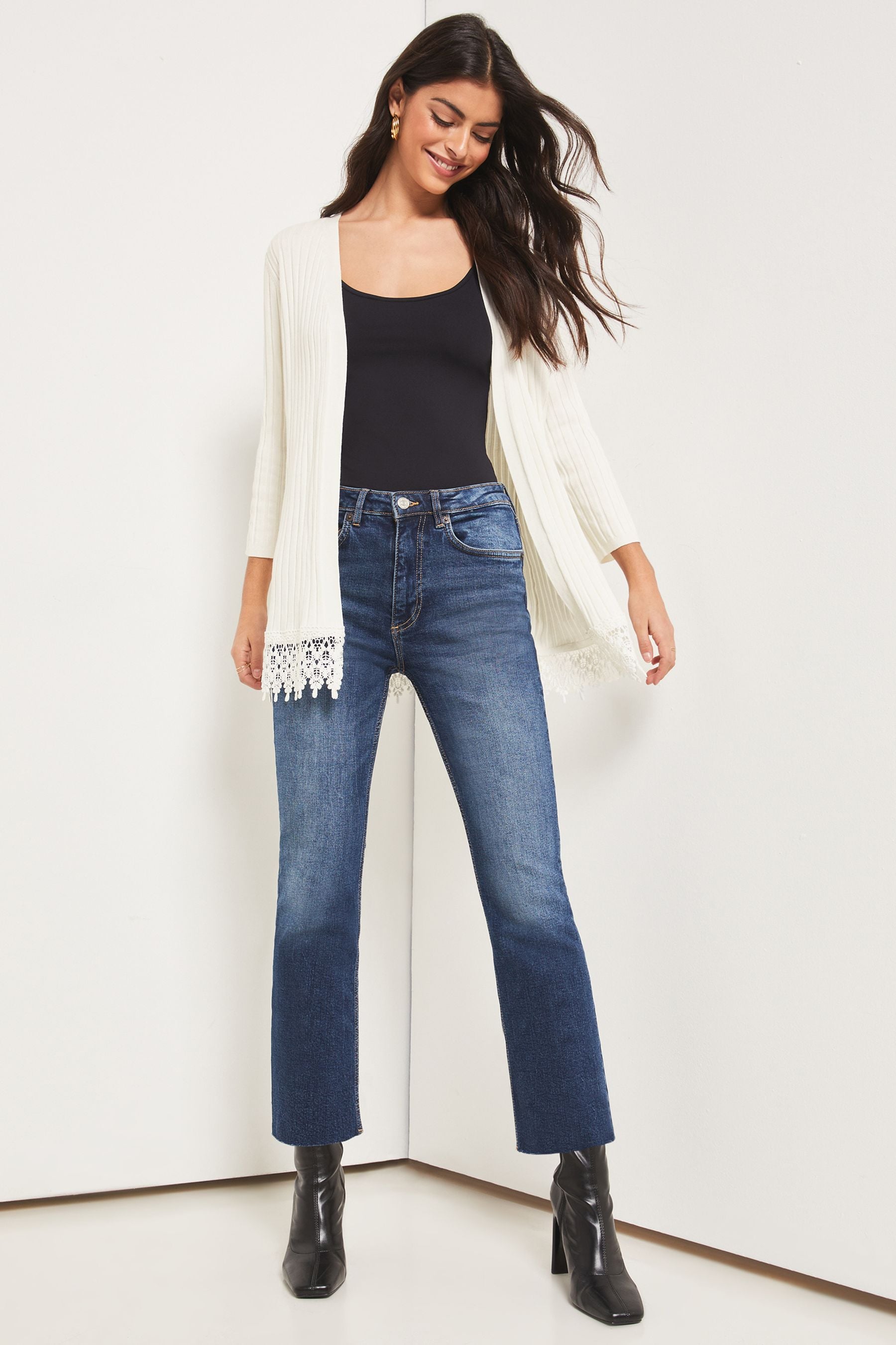 Buy Lipsy White Broderie Lace Cardigan from Next Austria