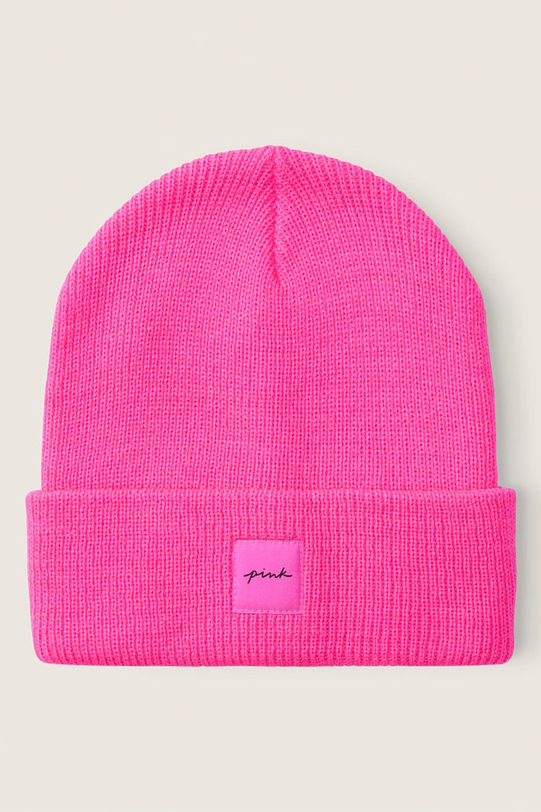 Buy Victoria s Secret PINK Atomic Pink Rib Beanie Hat from Next Gibraltar
