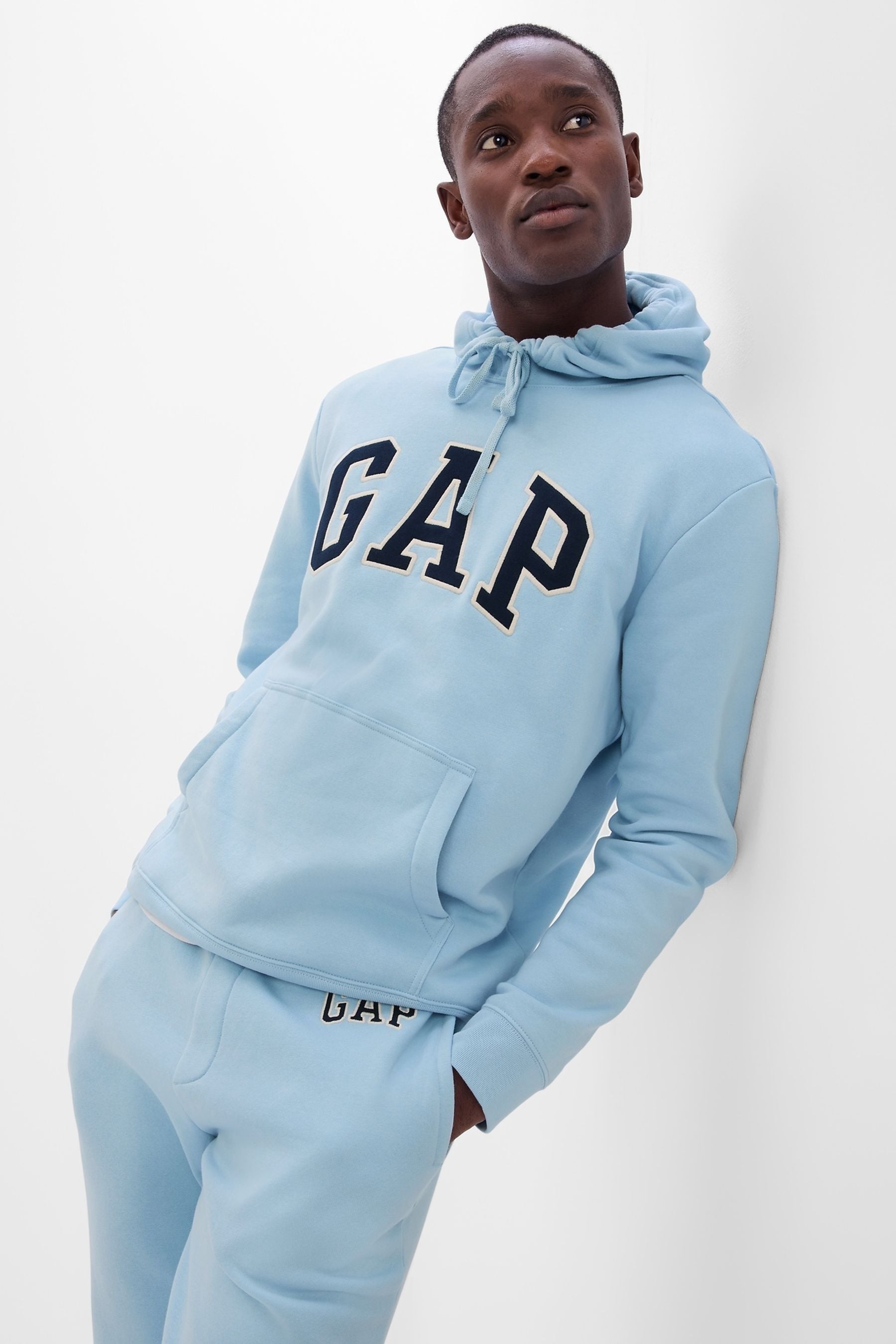 Buy Gap Light Blue Logo Hoodie from Next Ireland