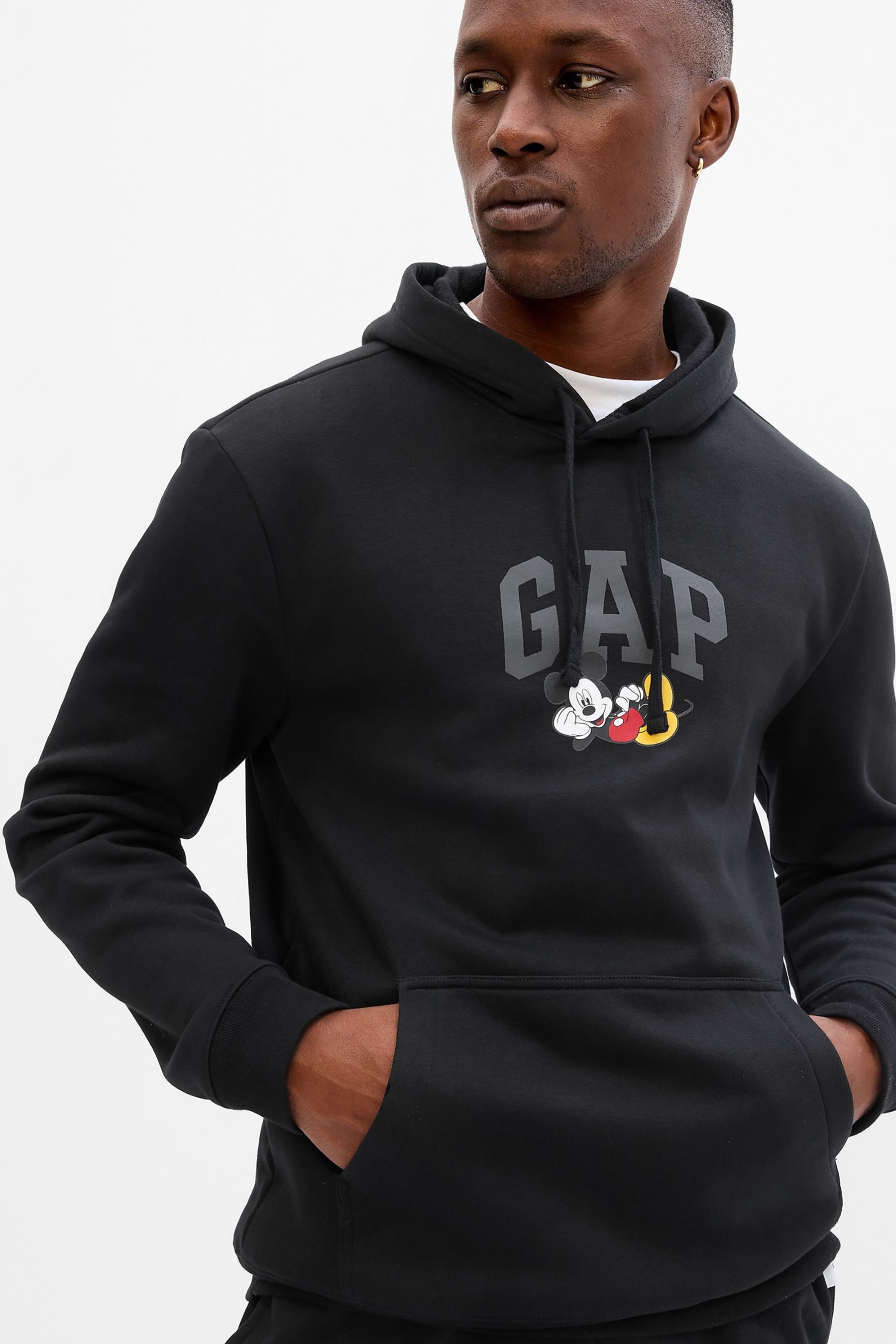 Buy Gap Black Disney Mickey Mouse Logo Hoodie from Next Ireland