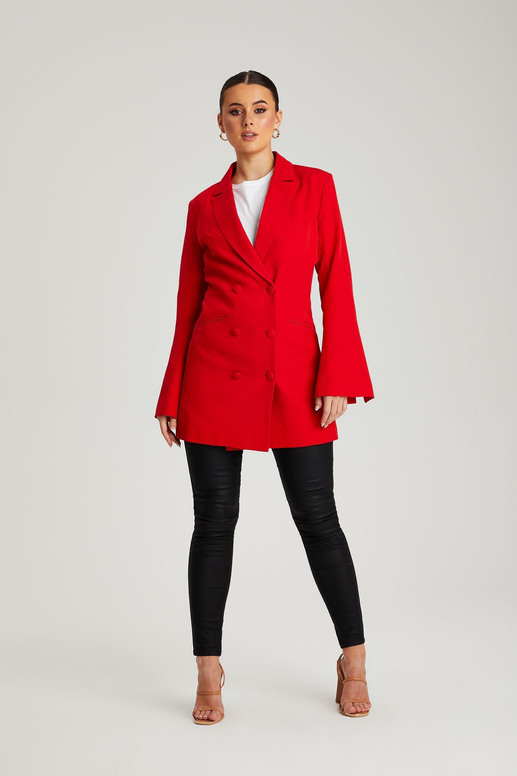 Flared sleeve blazer clearance
