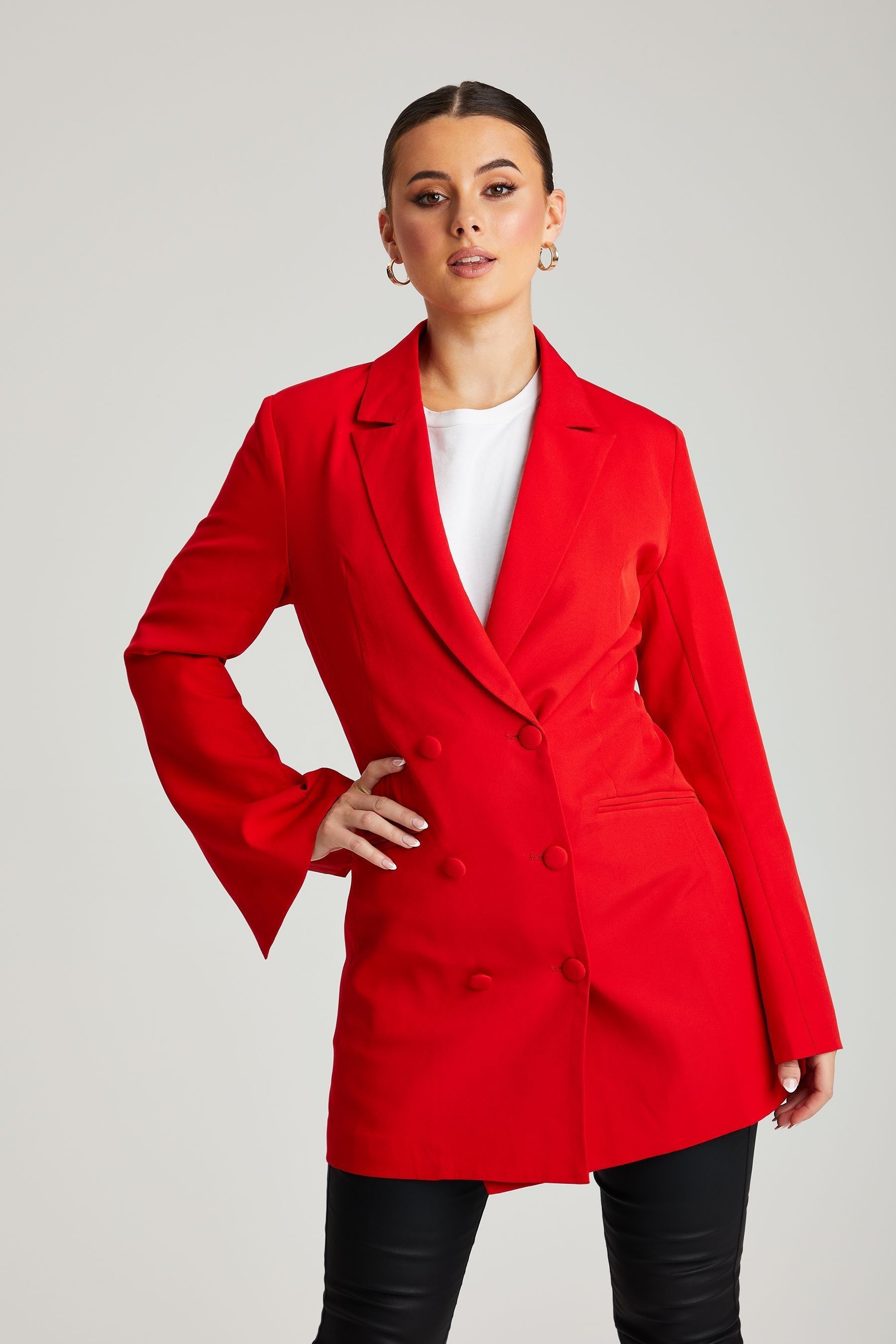 Flared sleeve blazer shop