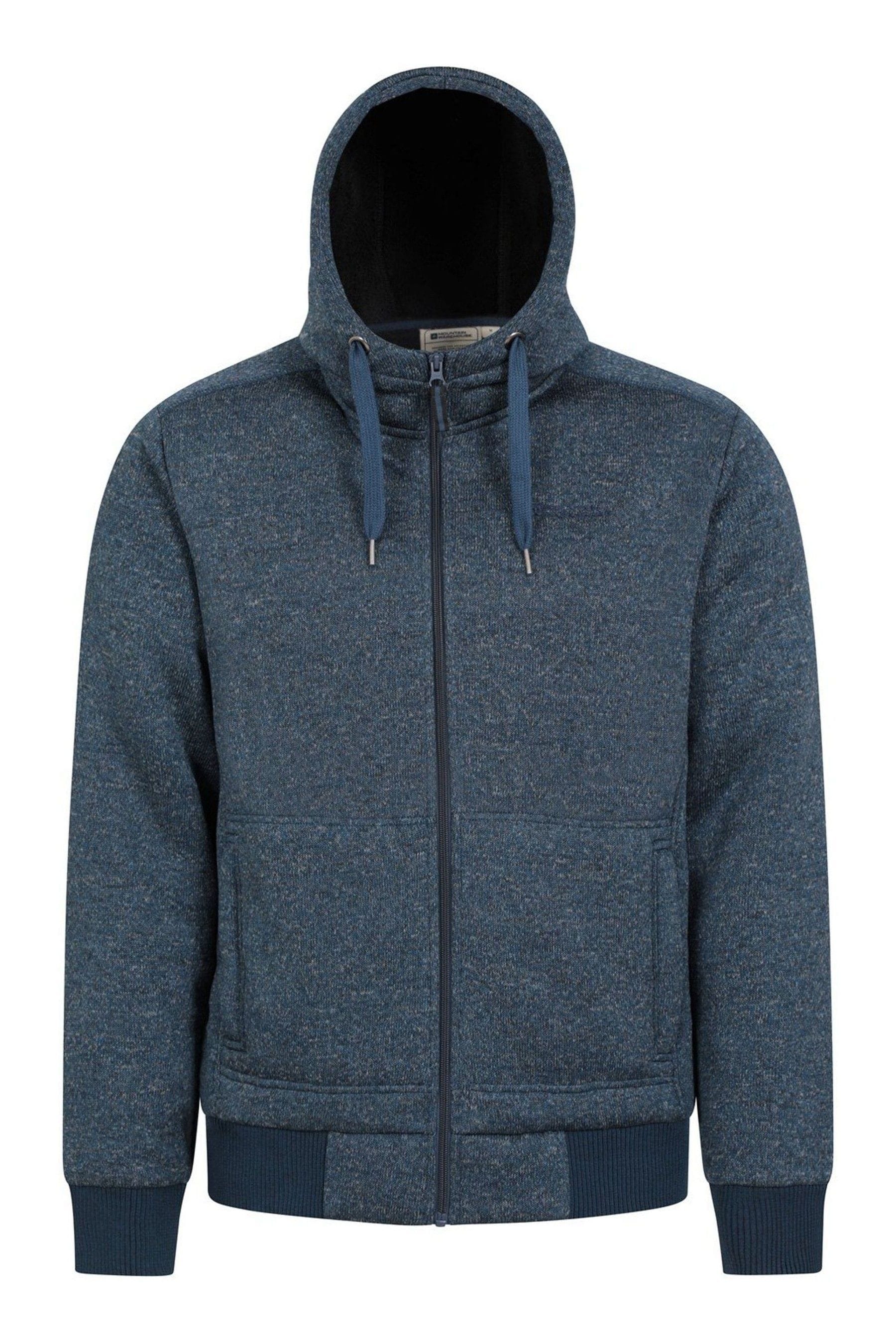 Buy Mountain Warehouse Blue Nevis Fleece Lined Hoodie Mens from Next Malta