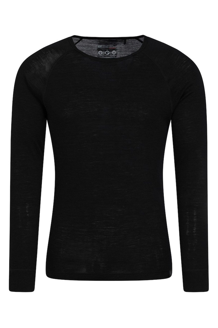 Mountain Warehouse Black Merino Long Sleeved Thermal Top - Mens - Image 1 of 3