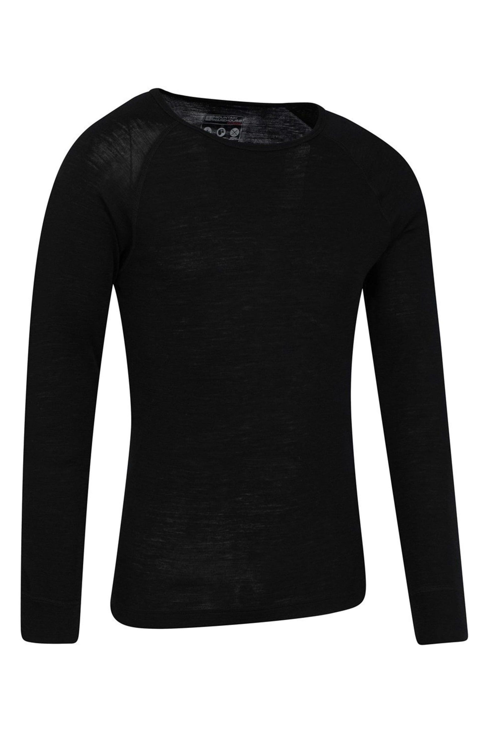Mountain Warehouse Black Merino Long Sleeved Thermal Top - Mens - Image 2 of 3
