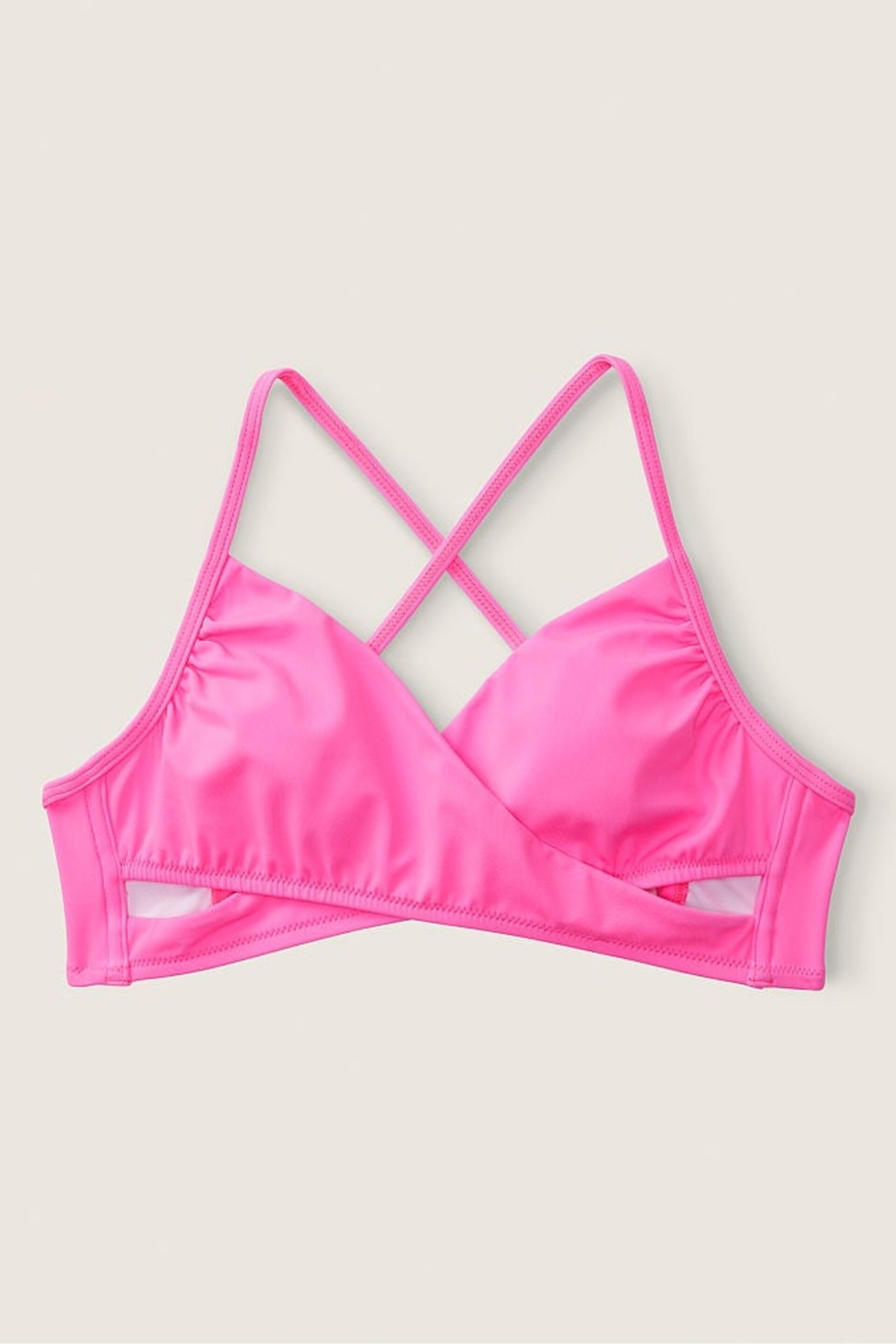 Victoria's Secret PINK Radiant Rose Pink Body Wrap Bikini Top - Image 4 of 4