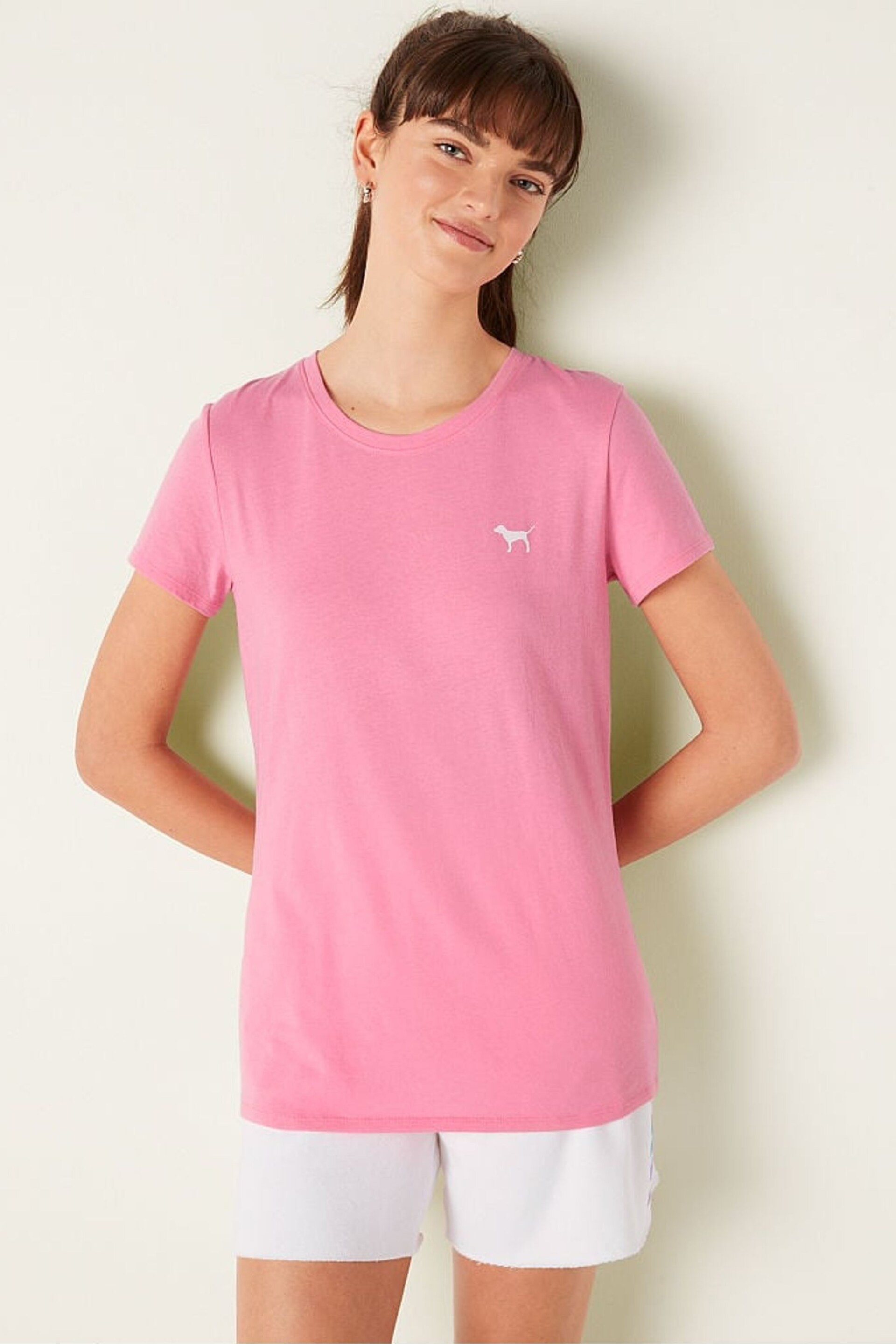 Victoria's Secret PINK Dreamy Pink Logo Short Sleeve T-Shirt - Image 1 of 5