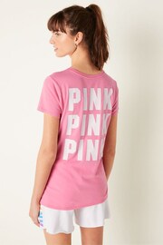 Victoria's Secret PINK Dreamy Pink Logo Short Sleeve T-Shirt - Image 2 of 5