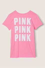 Victoria's Secret PINK Dreamy Pink Logo Short Sleeve T-Shirt - Image 5 of 5