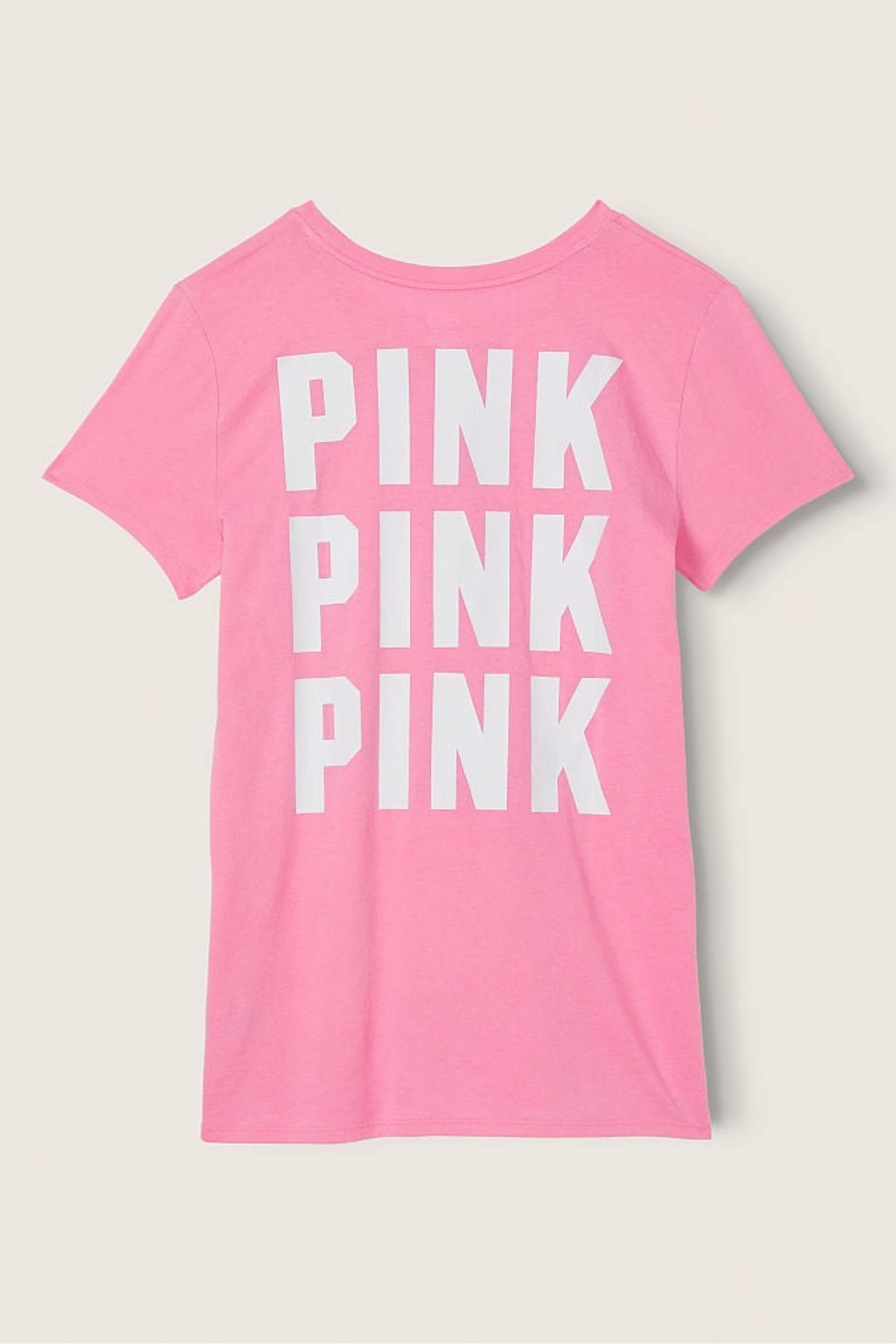 Victoria's Secret PINK Dreamy Pink Logo Short Sleeve T-Shirt - Image 5 of 5