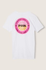 Victoria's Secret PINK Optic White Short Sleeve T-Shirt - Image 4 of 5