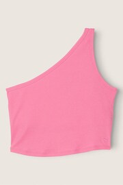 Victoria's Secret PINK Dreamy Pink Shrunken One Shoulder Shelf Tank Top - Image 4 of 4