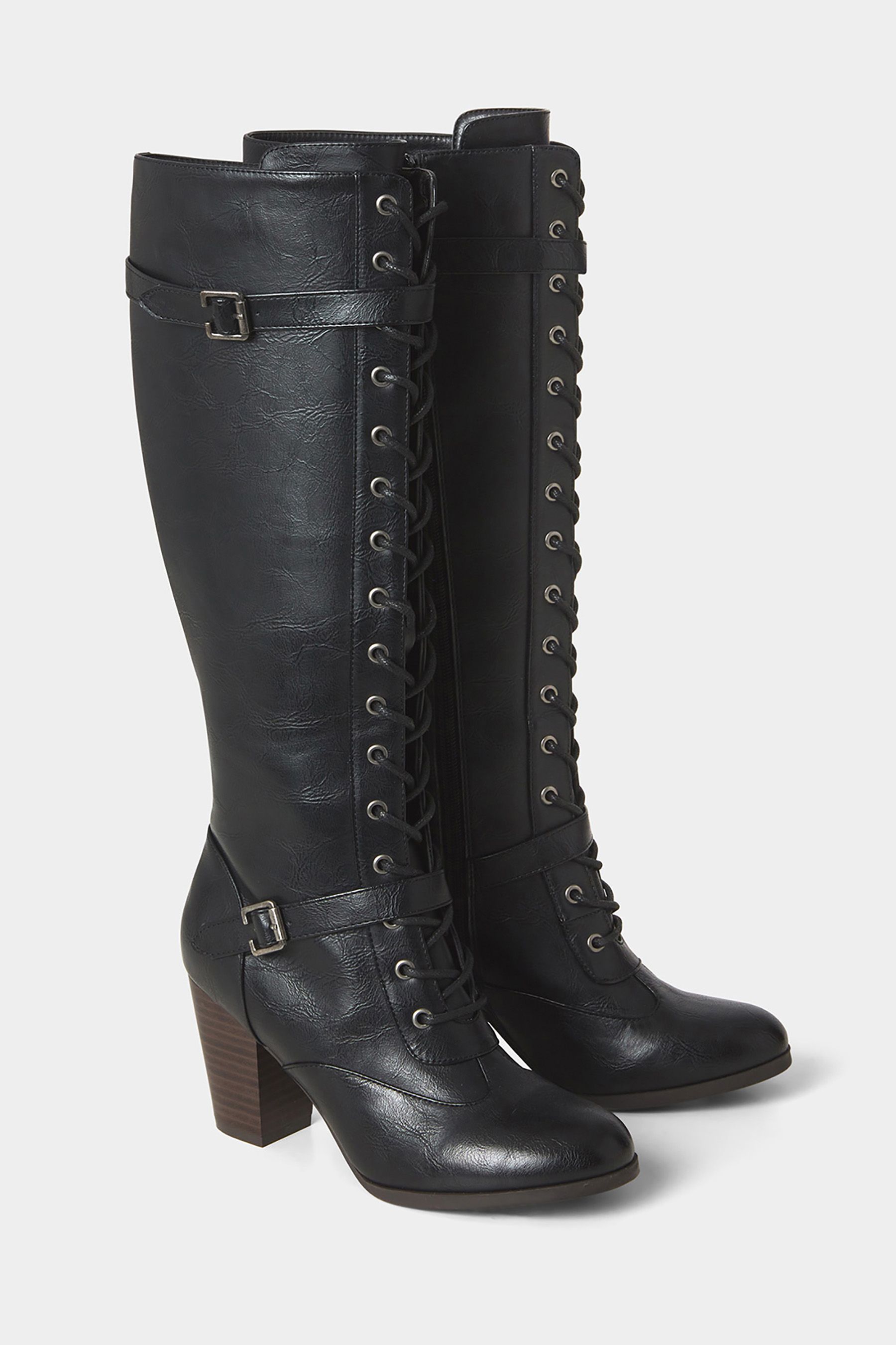 Buy Joe Browns Black Sharp and Smart Leather Lace Up Boots from Next Luxembourg