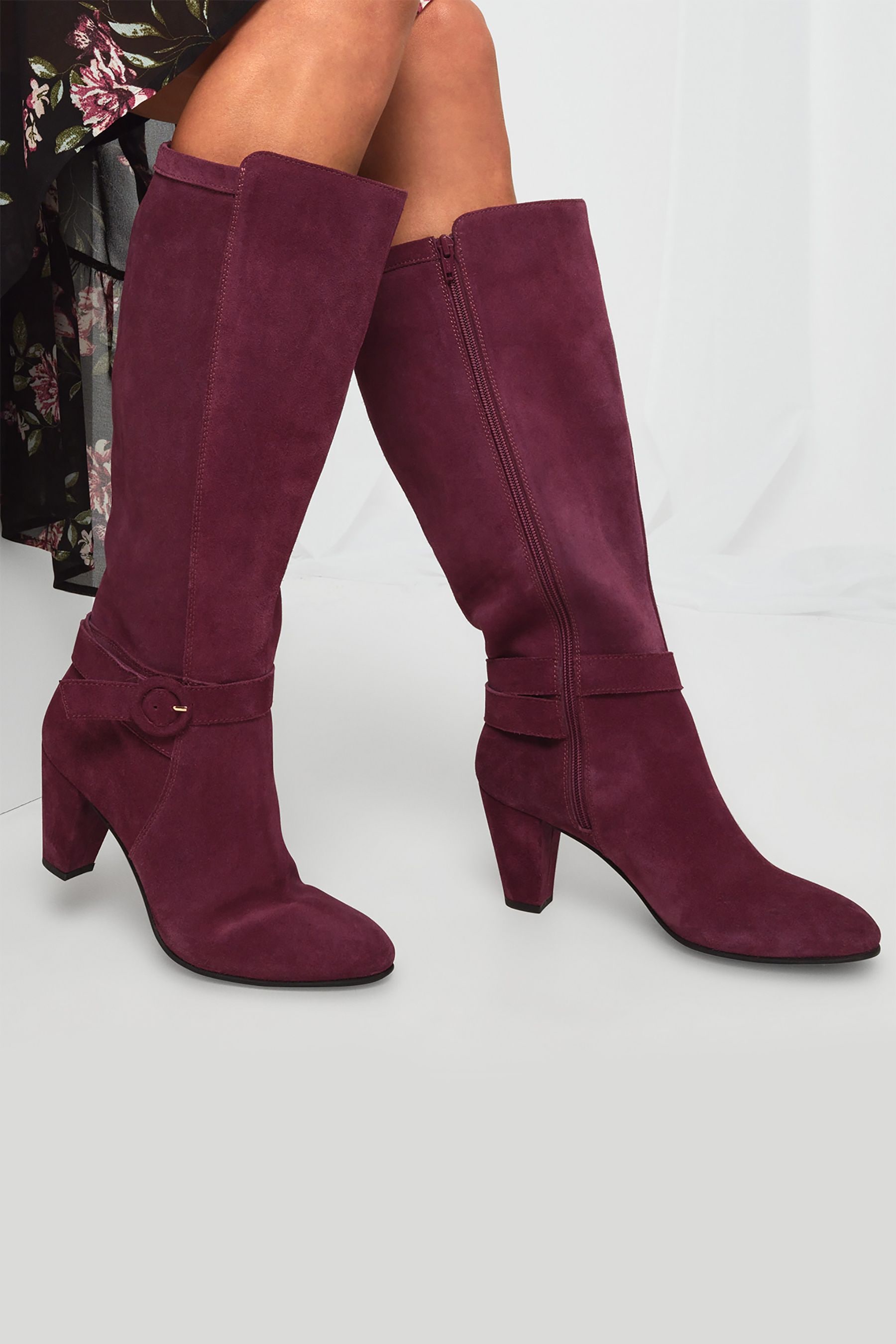 Buy Joe Browns Red Standout Buckled Suede High Boots from Next Austria