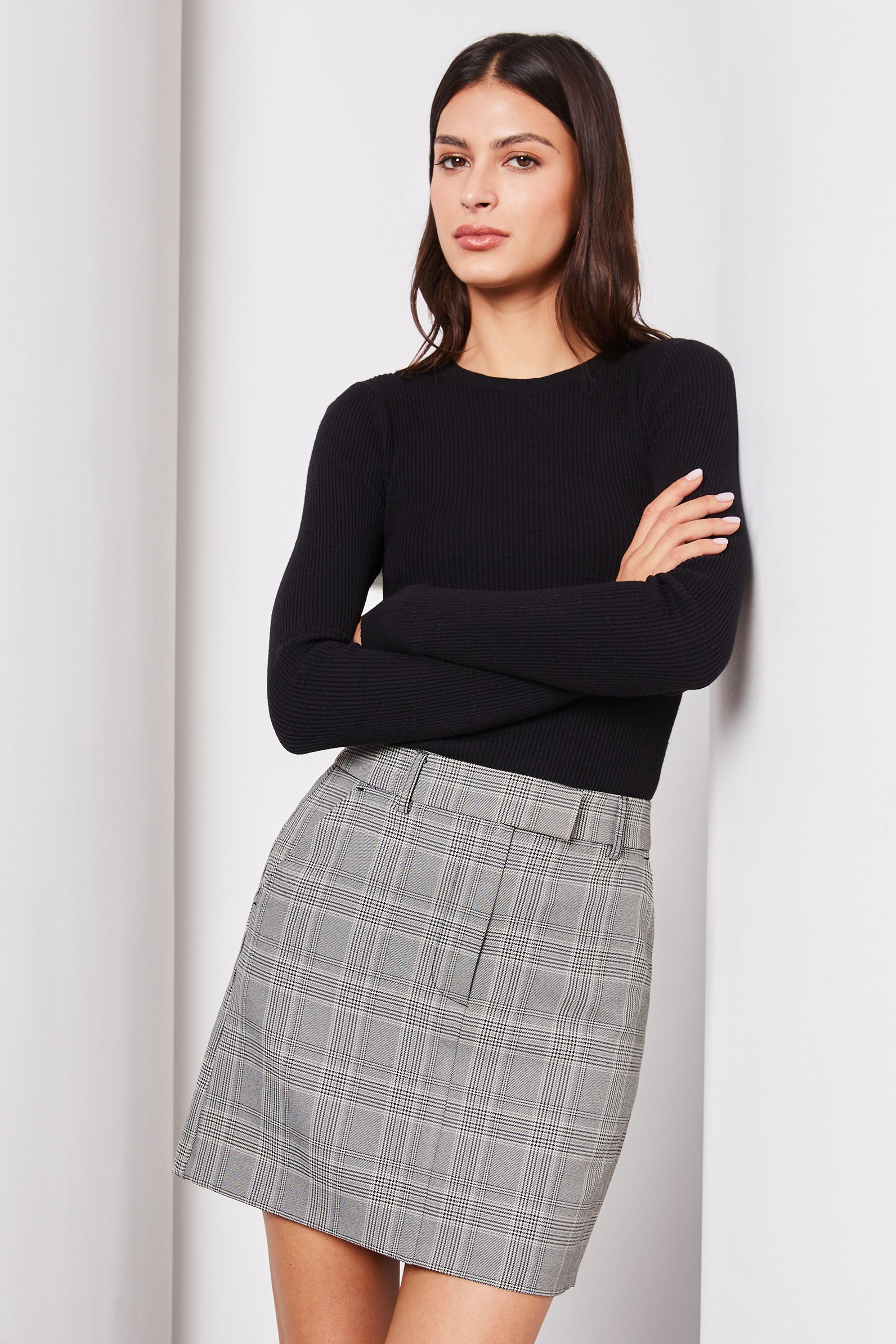 Formal grey skirt clearance