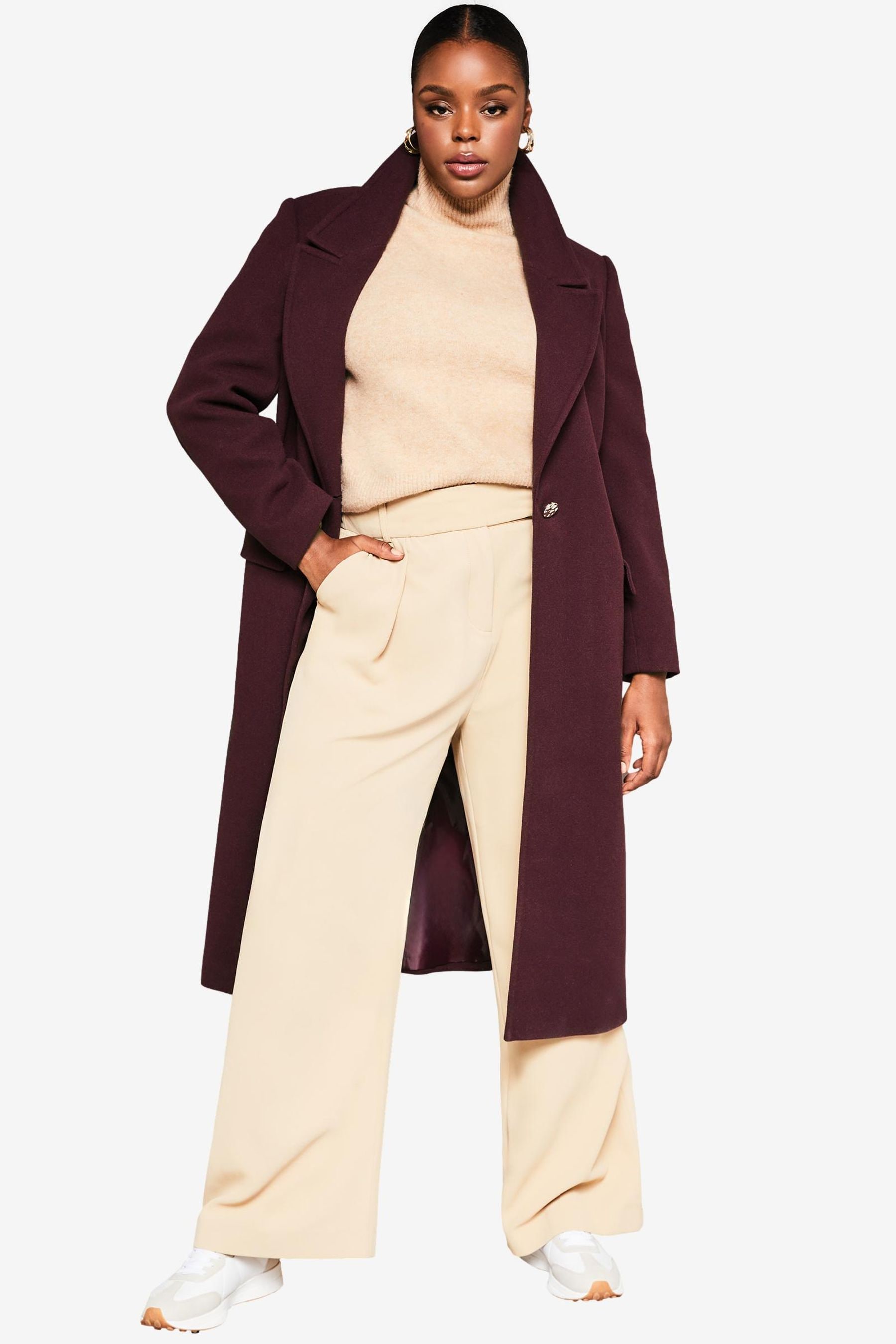 Lipsy burgundy coat store