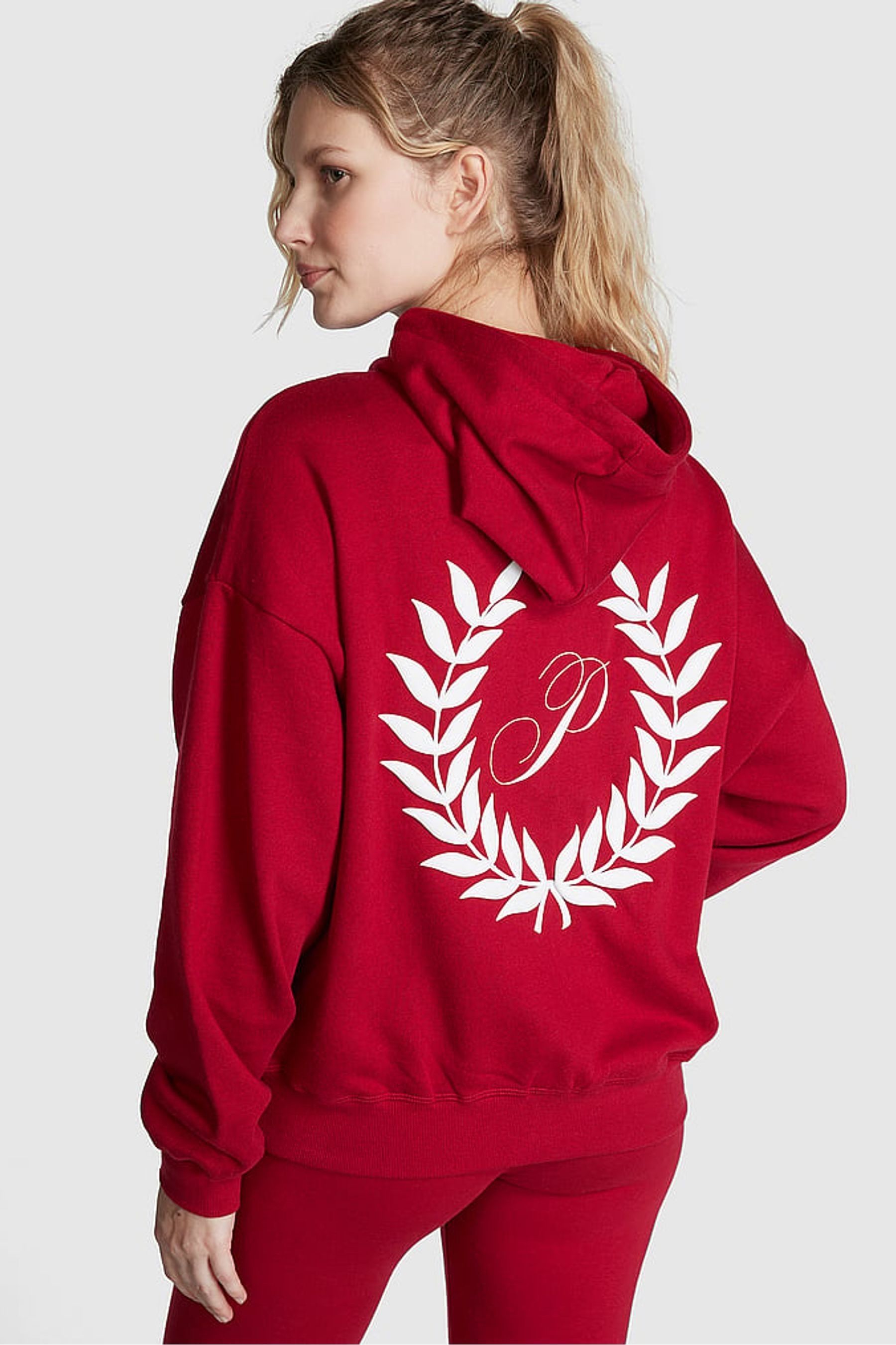 Red victoria secret hoodie deals