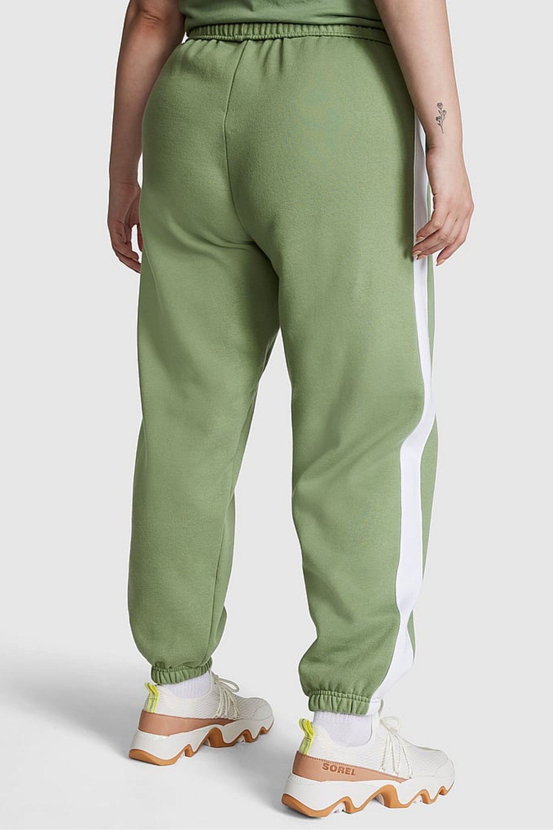 Victoria's Secret PINK Wild Grass Green Fleece Cuffed Jogger - Image 2 of 3