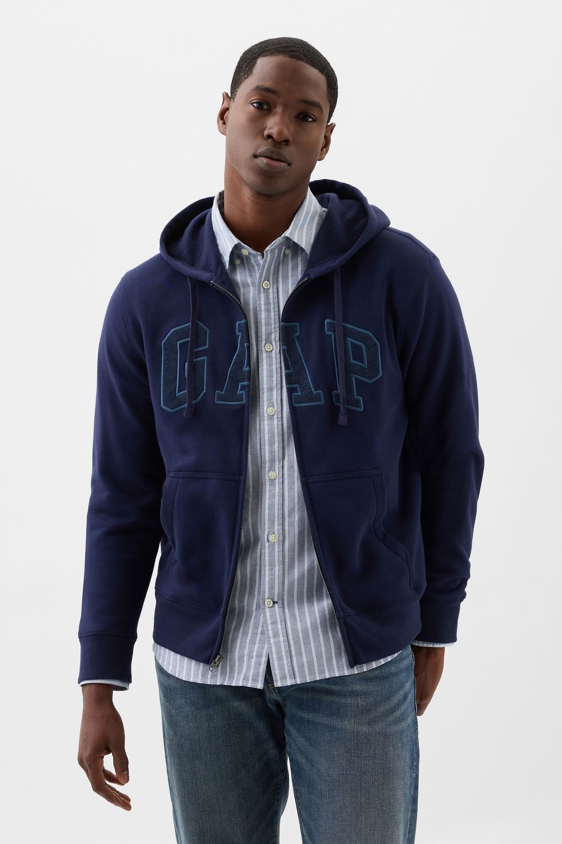 Gap zip up hoodie mens discount