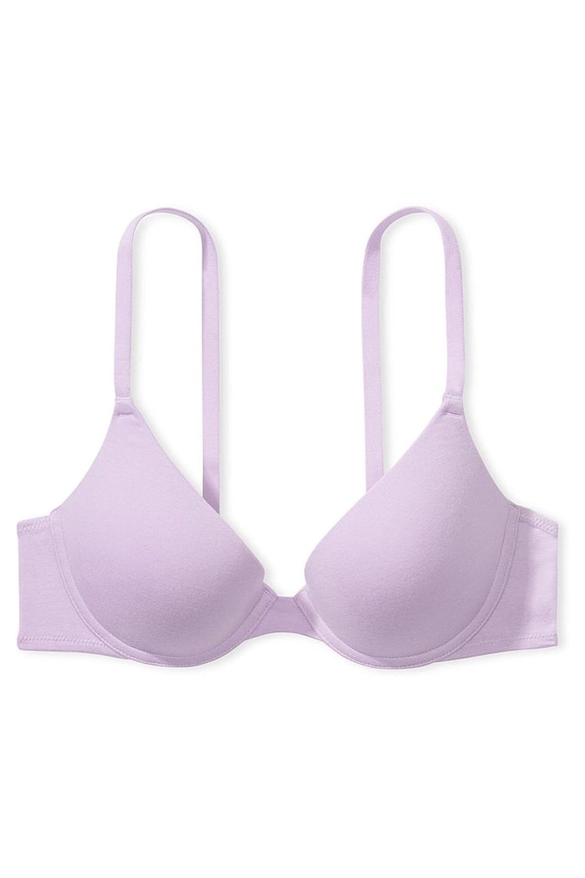 Victoria's Secret PINK Pastel Lilac Purple Push Up Cotton Bra - Image 3 of 3