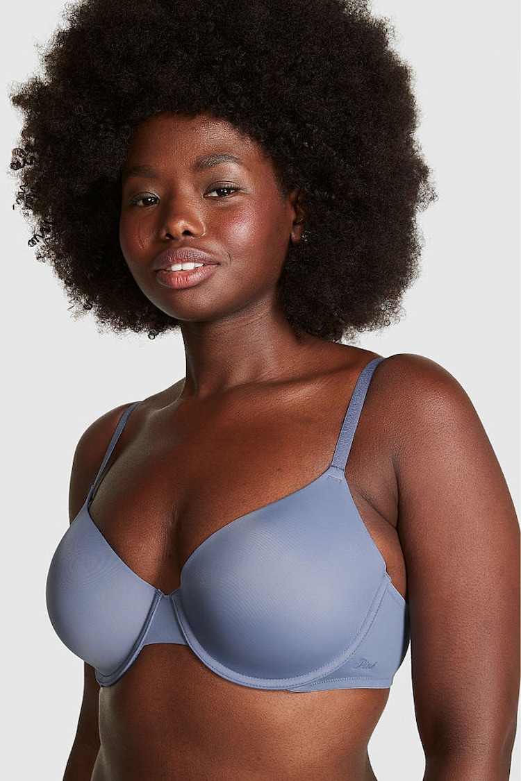 Victoria's Secret PINK Blue Dusty Iris Lightly lined Bra - Image 1 of 1