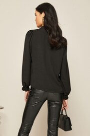 Friends Like These Black Button Down Blouse - Image 2 of 4