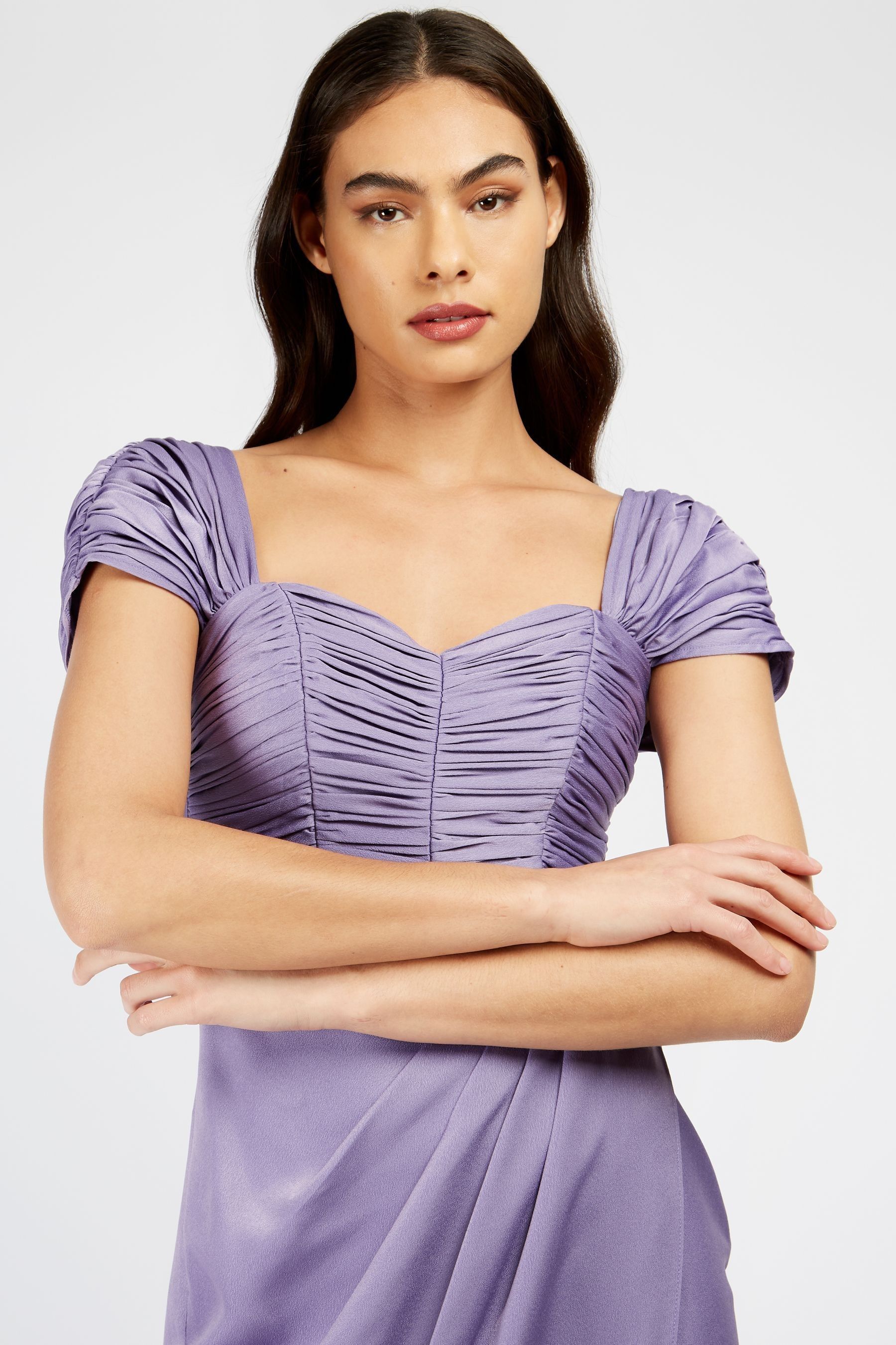 Buy Little Mistress Purple Lavender Satin Midi Dress from Next Luxembourg
