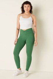 Victoria's Secret PINK Forest Pine Green Cotton Twist Waist Full Length Leggings - Image 3 of 4