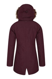 Mountain Warehouse Purple Tarka Waterproof Long Padded Jacket - Image 3 of 3