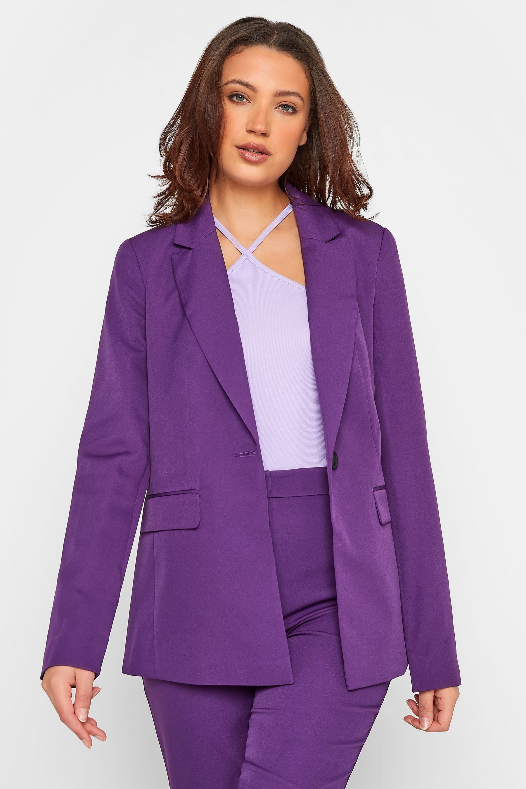 Long purple blazer online