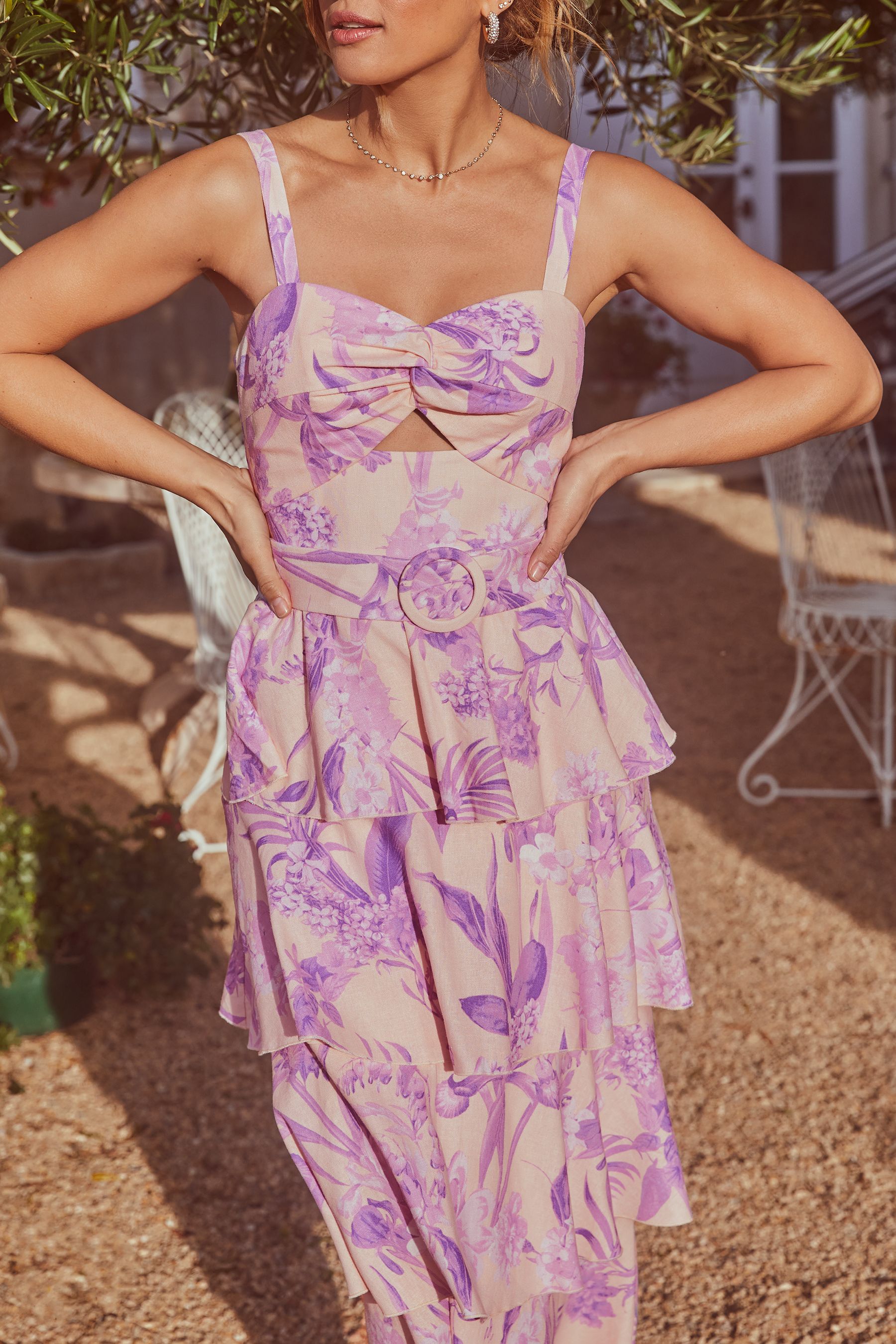 Lipsy purple floral dress outlet