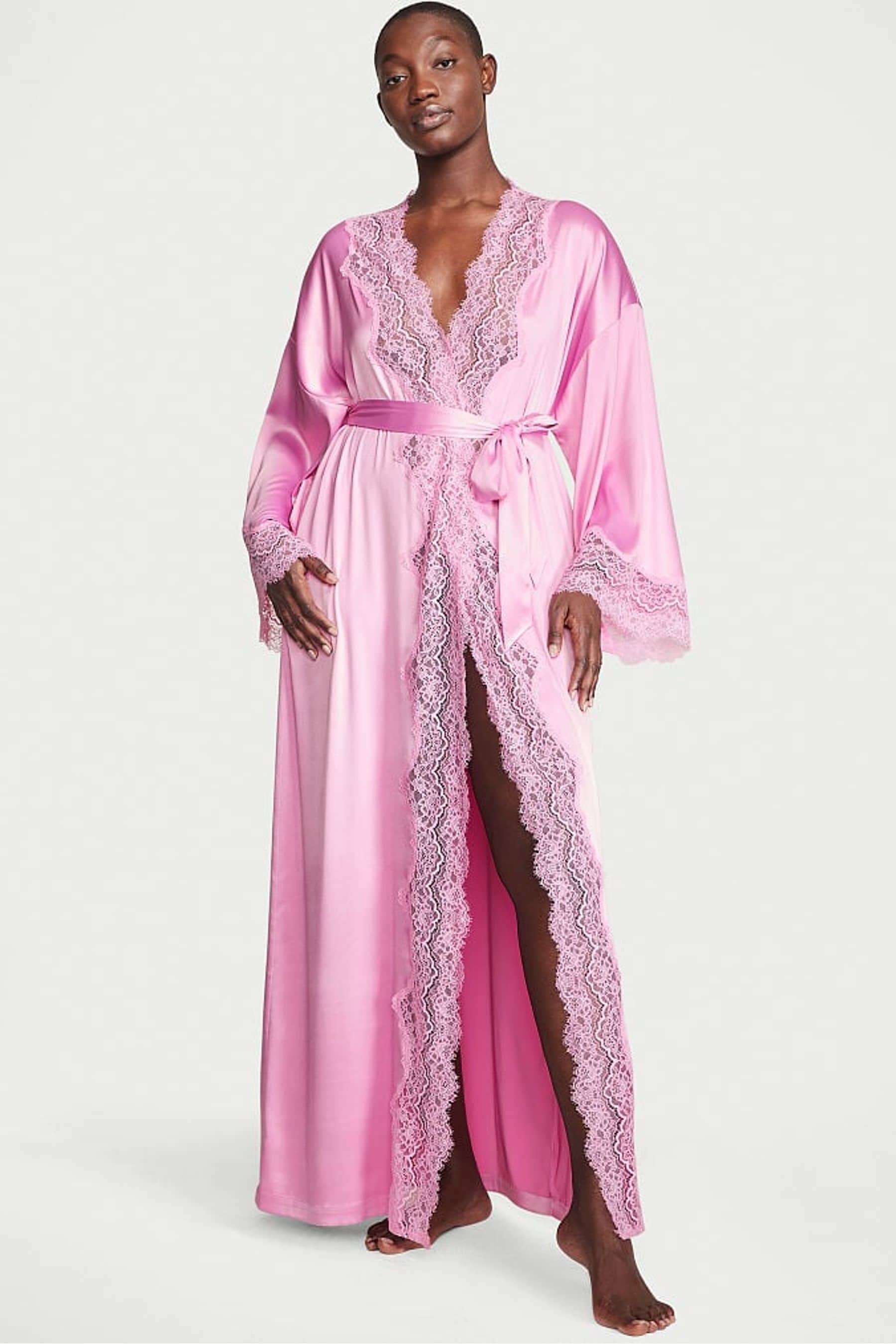 Lilac silk robe cheap