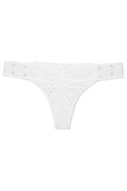 Victoria's Secret White Thong Broderie Knickers - Image 4 of 4