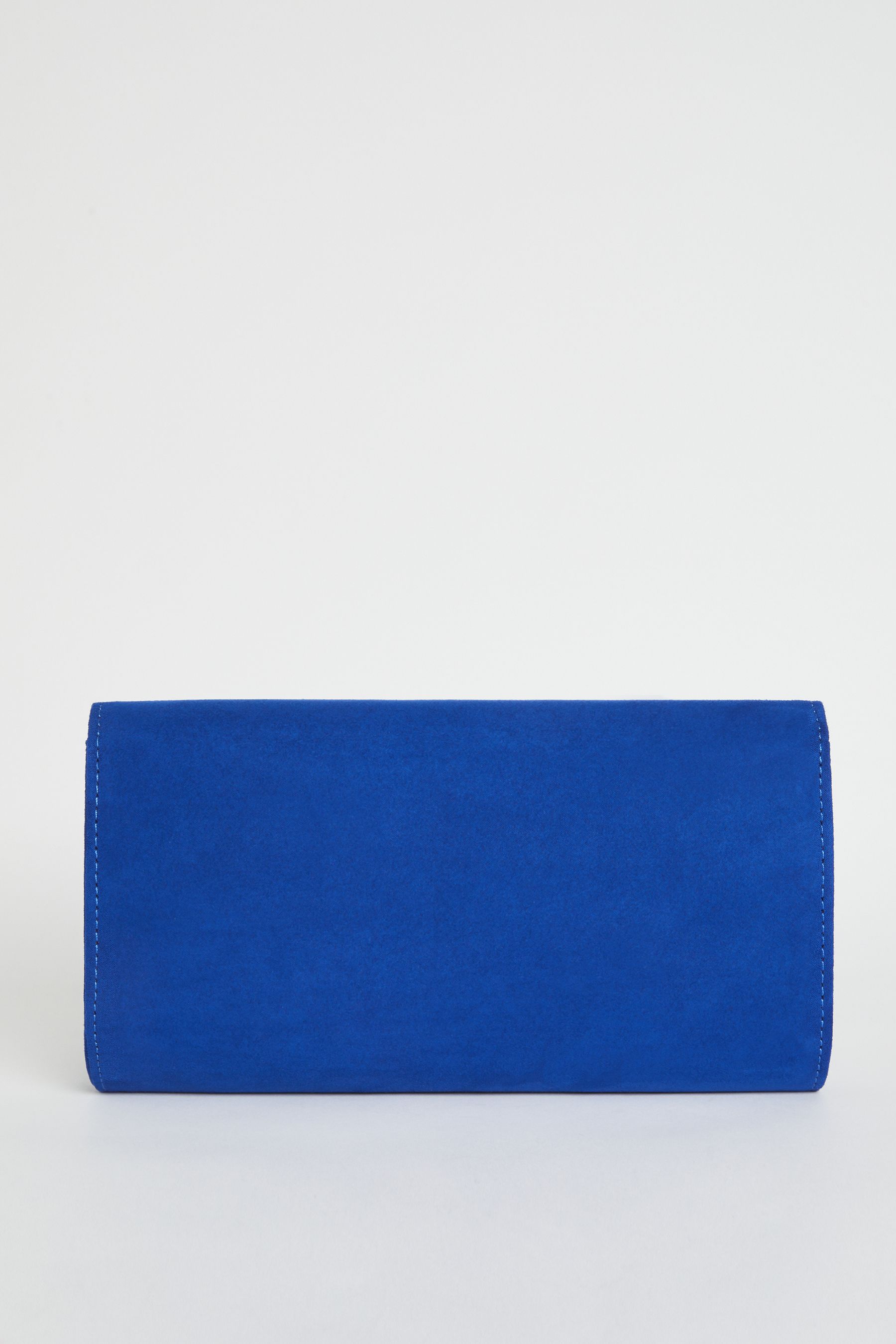 Cobalt blue satin clutch bag on sale
