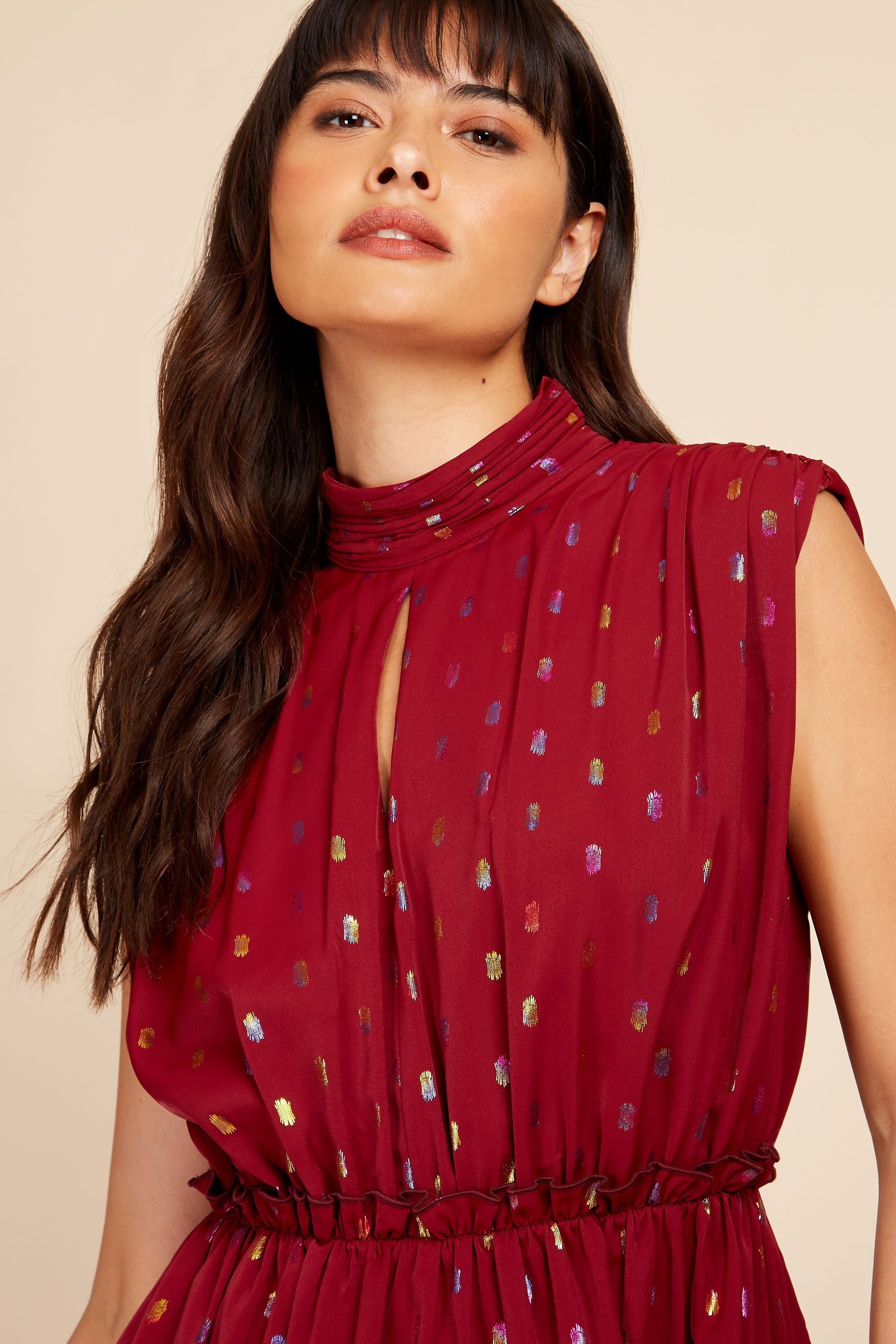 Little mistress berry maxi dress clearance