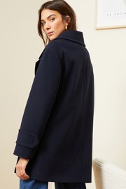 Love & Roses Navy Blue Double Breasted Peacoat - Image 3 of 4