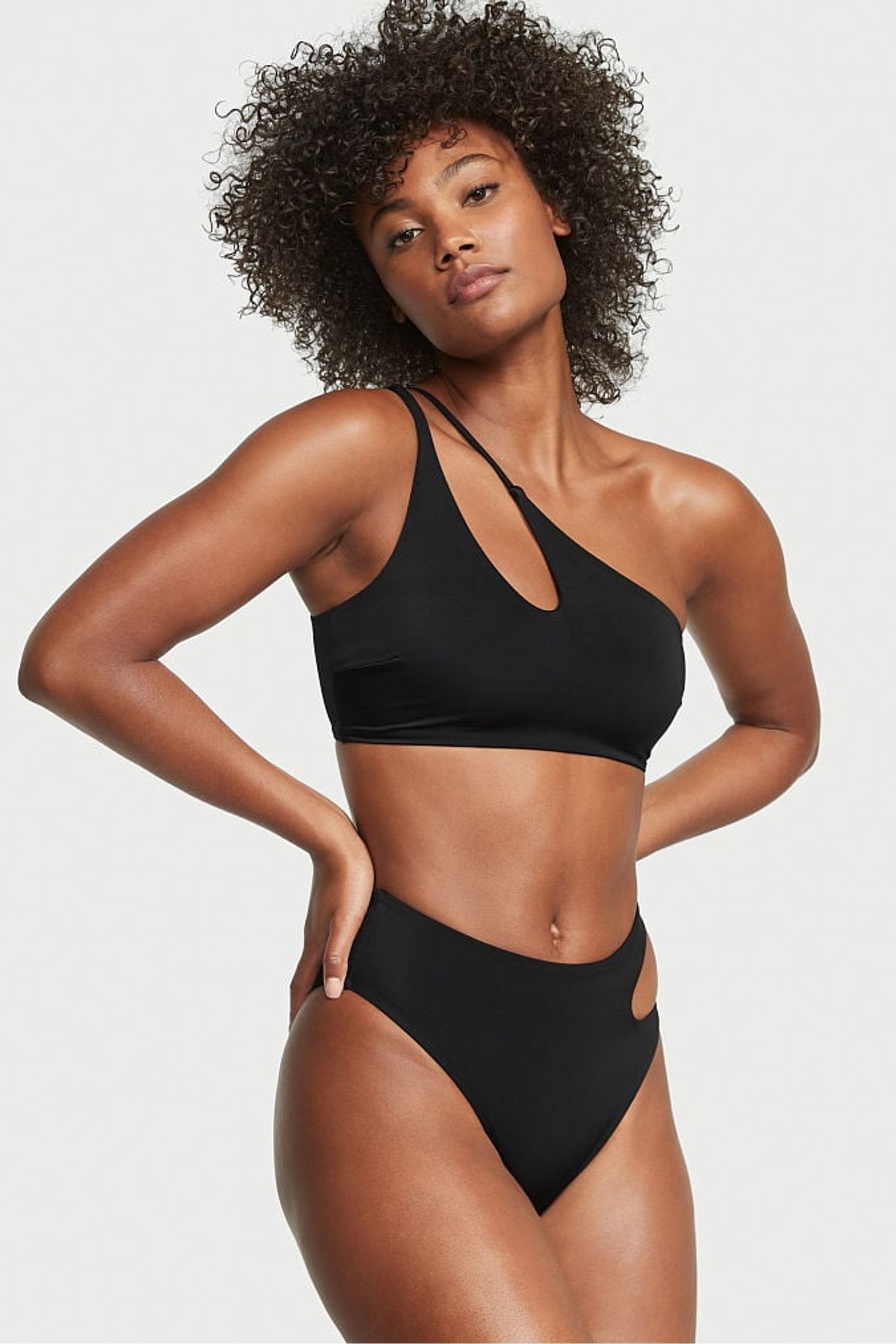 Buy Victoria s Secret Black Nero Cut Out High Waist Cheeky Swim Bikini Bottom from Next Luxembourg
